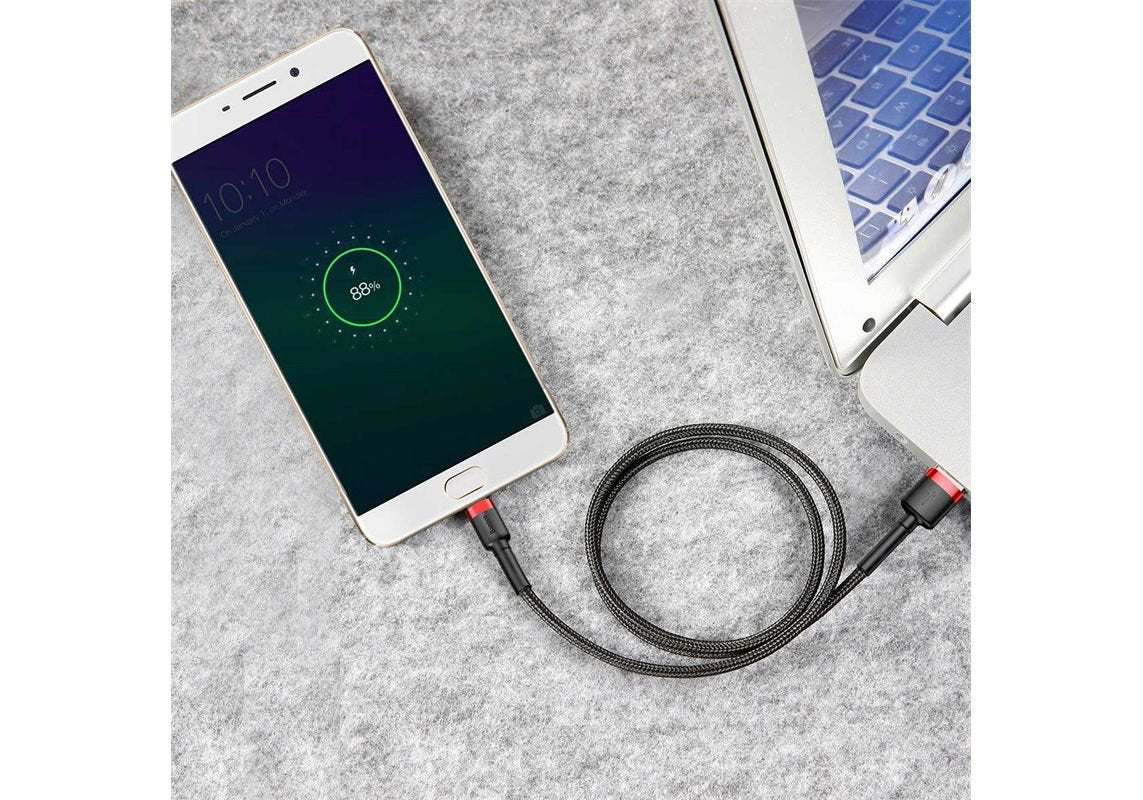 Cable Micro Usb Baseus Cafule 1.5a 2m (Red & Black)