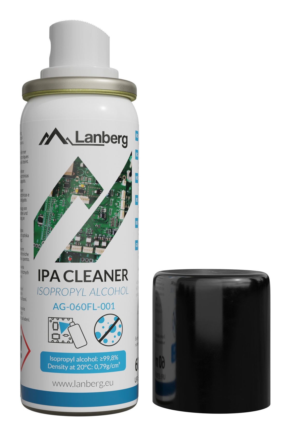 EAN 5901969447972 - Lanberg AG-060FL-001 kit de limpieza para computadora Universal Espray para limpieza de equipos 60 ml imagen 2