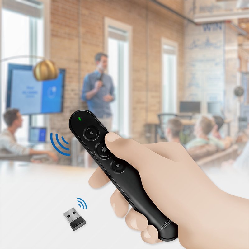 Logilink Id0190 Wireless Presenter 2.4 Ghz Inalámbrico Rf Negro