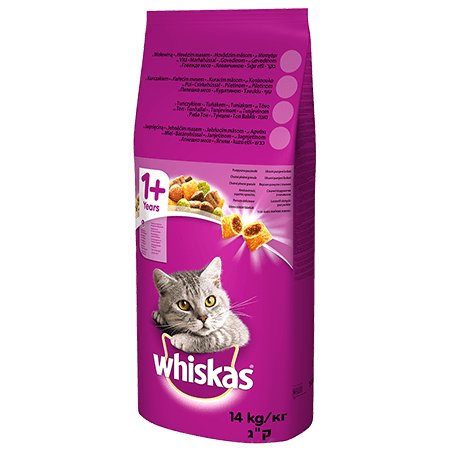 EAN 5900951014345 - Whiskas 5900951014345 alimento seco para gatos 14 kg Adulto Ternera imagen 1