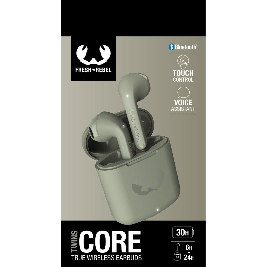 Auriculares Fresh'N Rebel Twins Core Inalambrico Dried Green