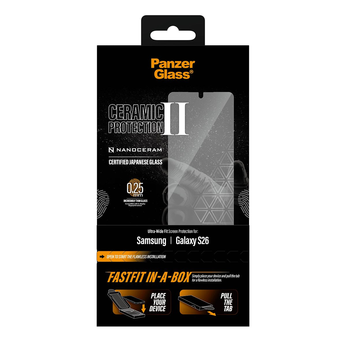 EAN 5715685039423 - PanzerGlass ® Ceramic Screen Protector Samsung Galaxy S26 | Ultra-Wide Fit w. Fastfit in-a-box Protector imagen 3