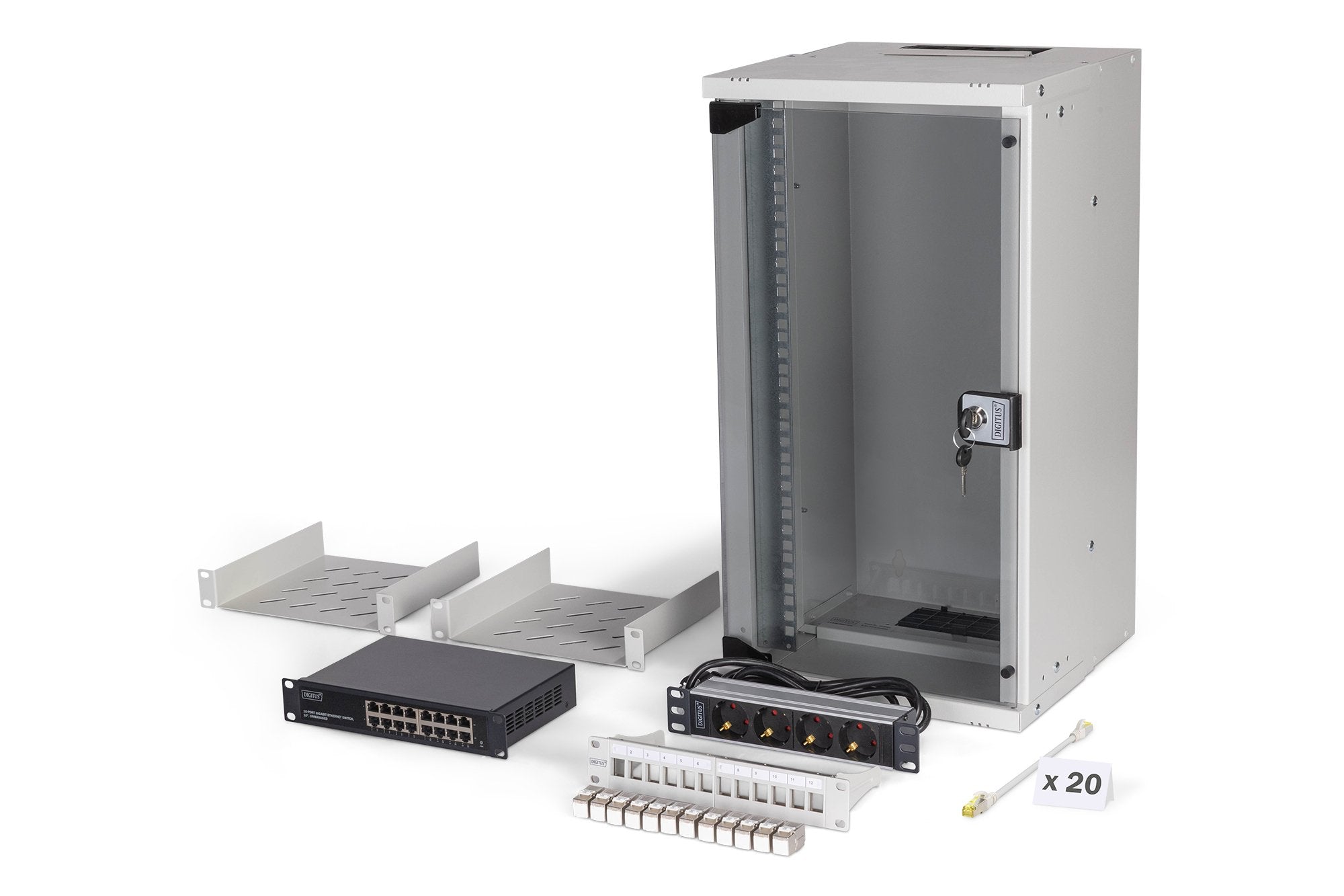 EAN 4016032499442 - Digitus DN-49104-SET armario rack Bastidor de pared Gris imagen 1