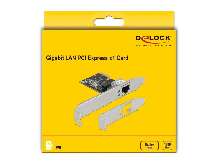 Delock 89189 Tarjeta Pci Express X1 1 X Rj45 Gigabit Lan Rtl8111