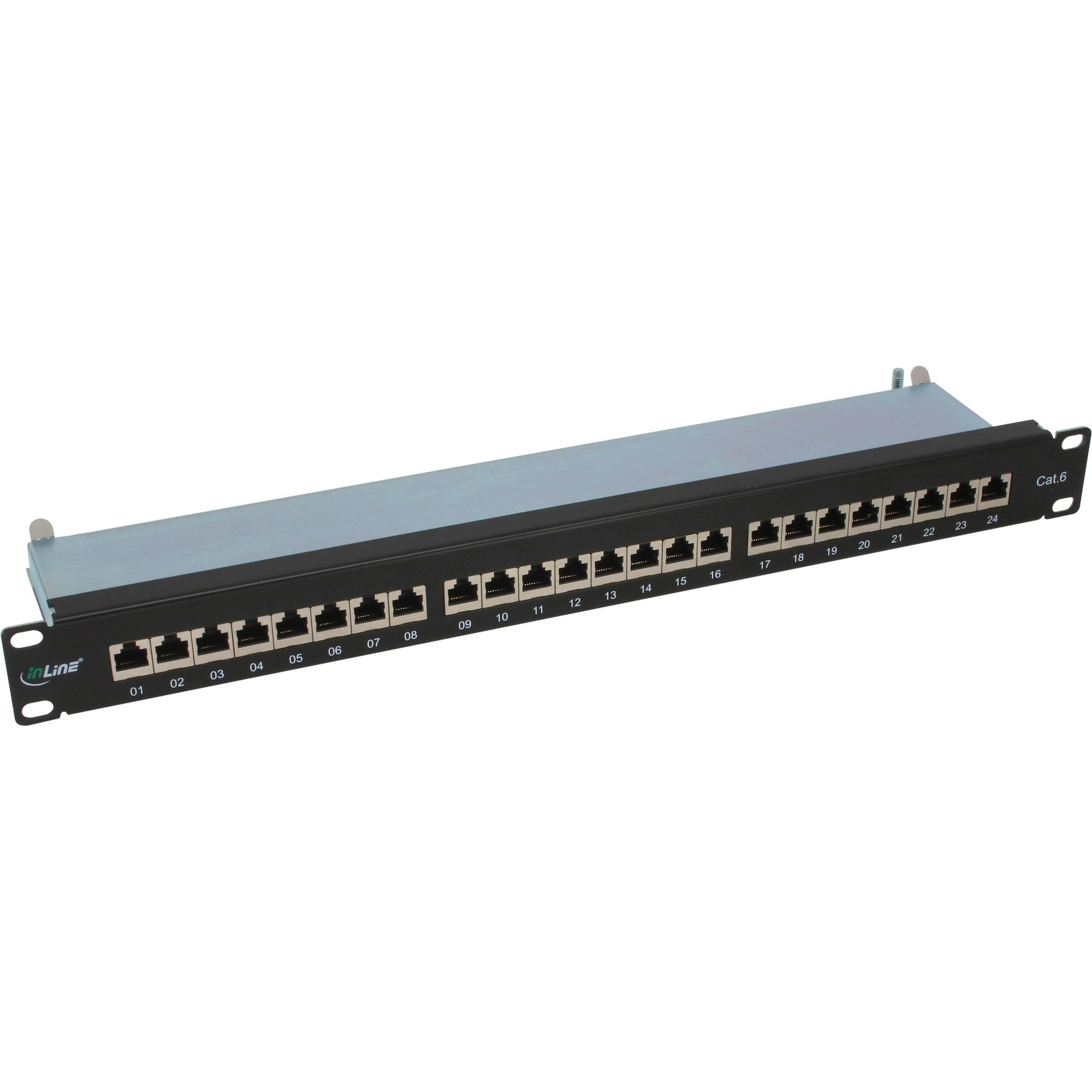 Patch Panel Inline Cat.6 24 Puertos 19" 1he Negro Ral9005
