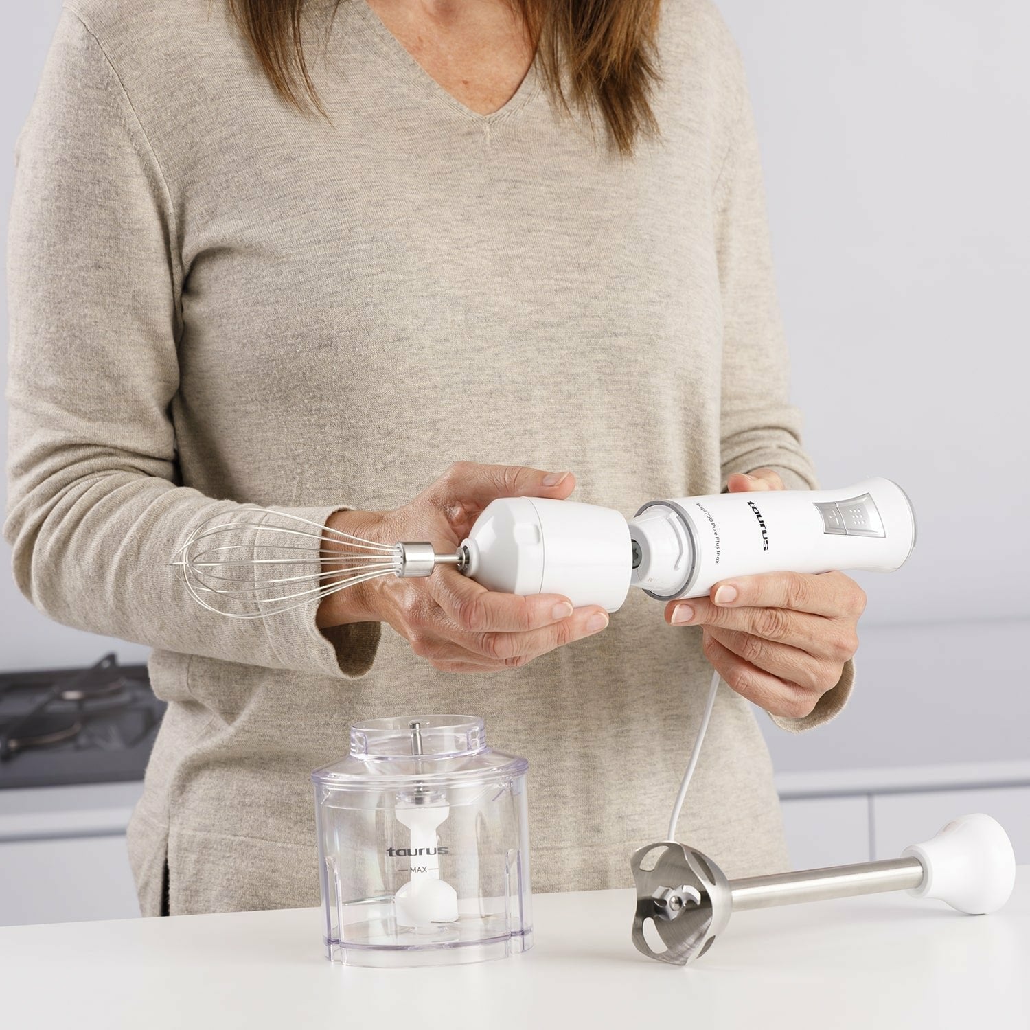 Batidora De Mano Taurus 916396000 Bapi 750 Pure Plus Inox