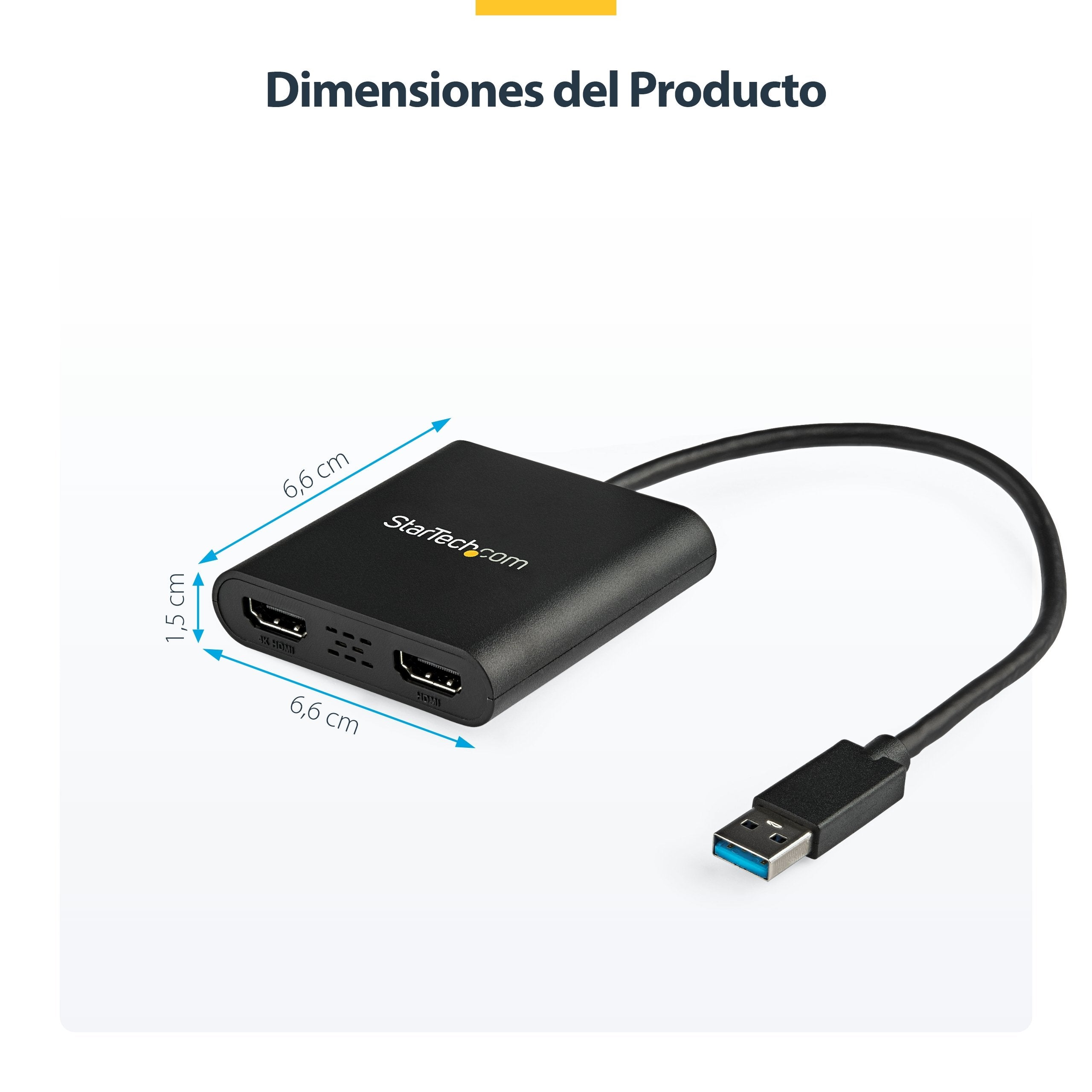 EAN 0065030868952 - StarTech.com USB32HD2 Adaptador gráfico USB 3840 x 2160 Pixeles Negro imagen 9