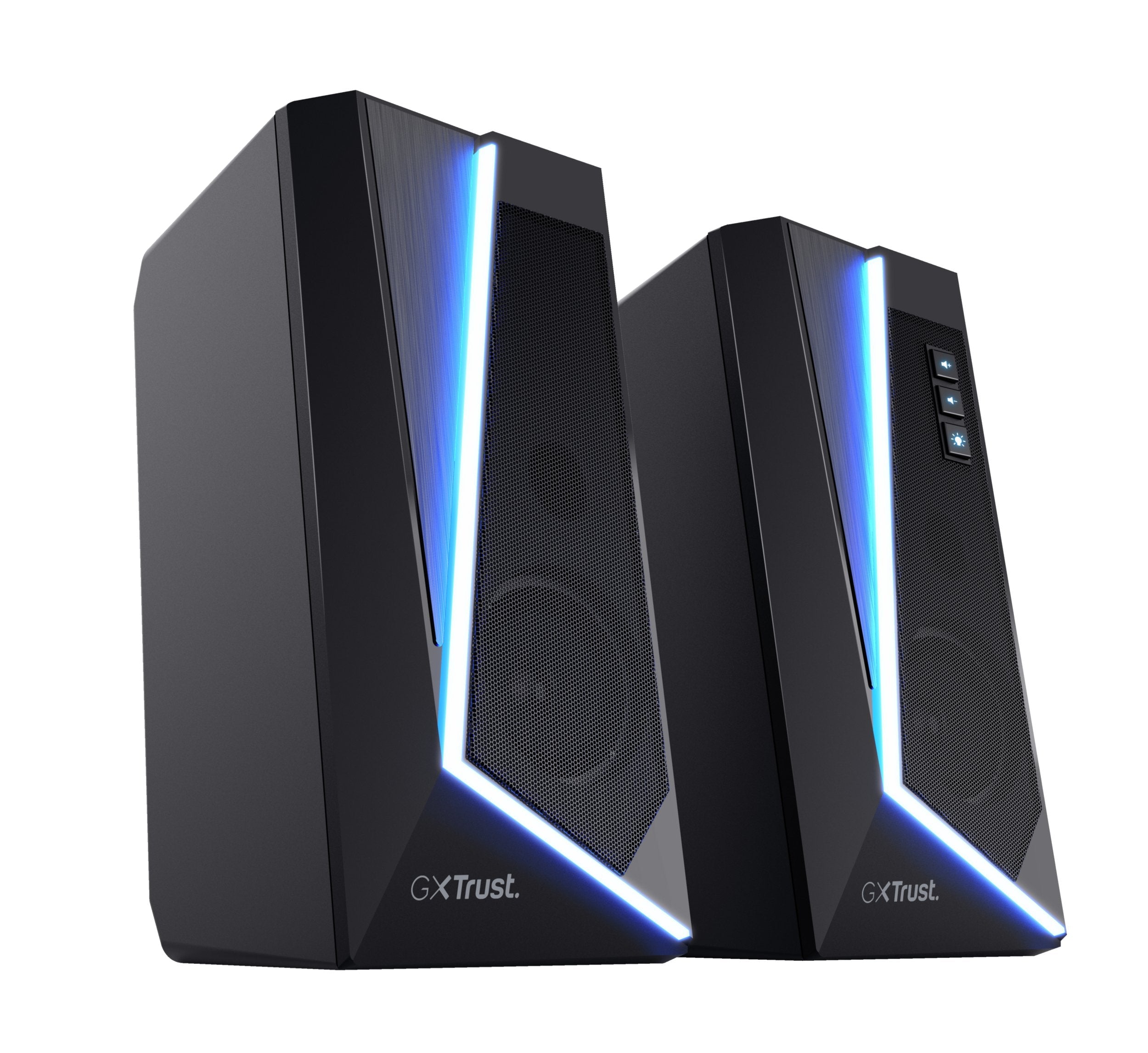 Altavoces Trust 2.0 Zoxa Rgb 6w Rms 12w Max 6 Modos Iluminacion Autoalimentado Usb Led Color Negro 24070