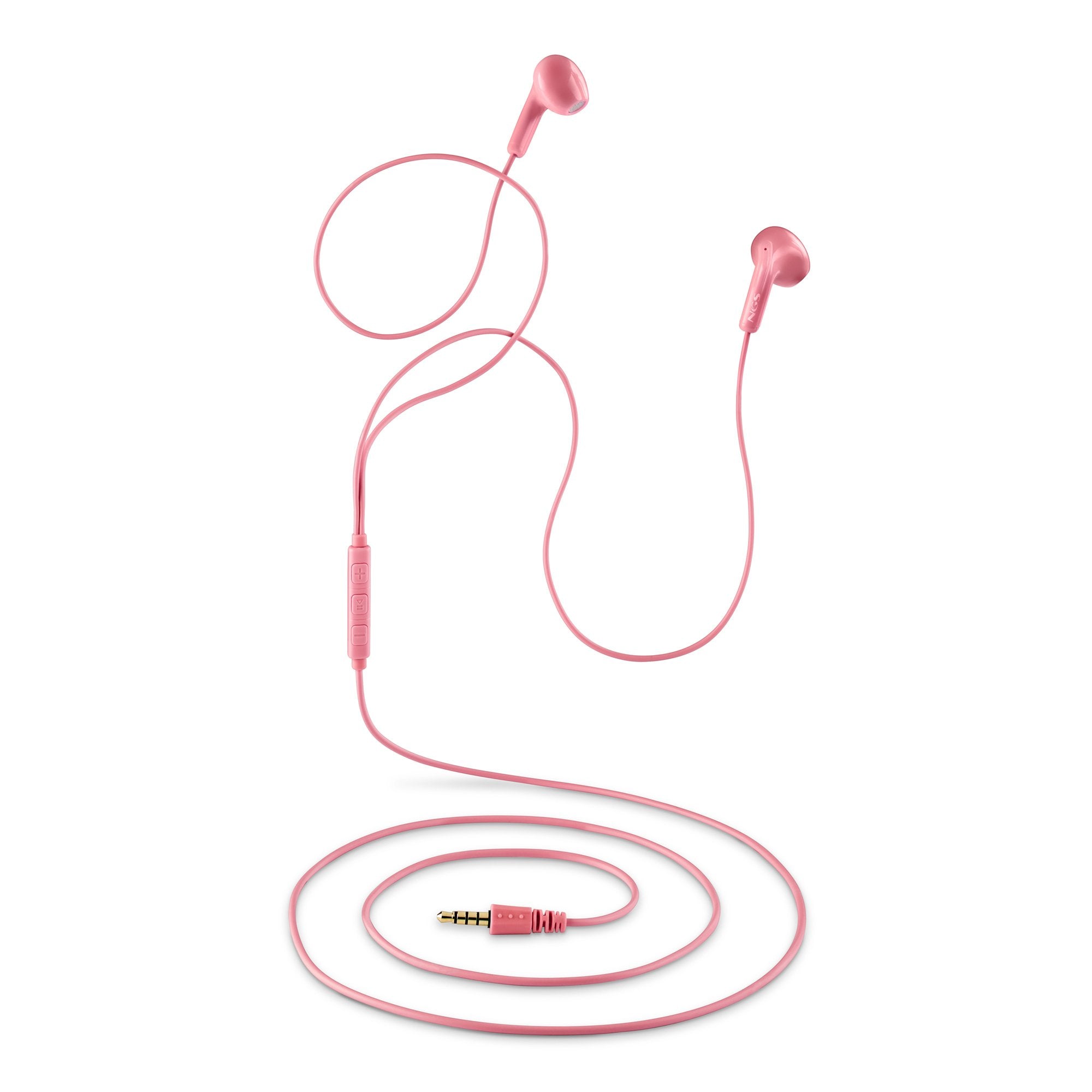 Auriculares Intrauditivos Ngs Cross Flip Con Micrófono Jack 3.5 Rosas