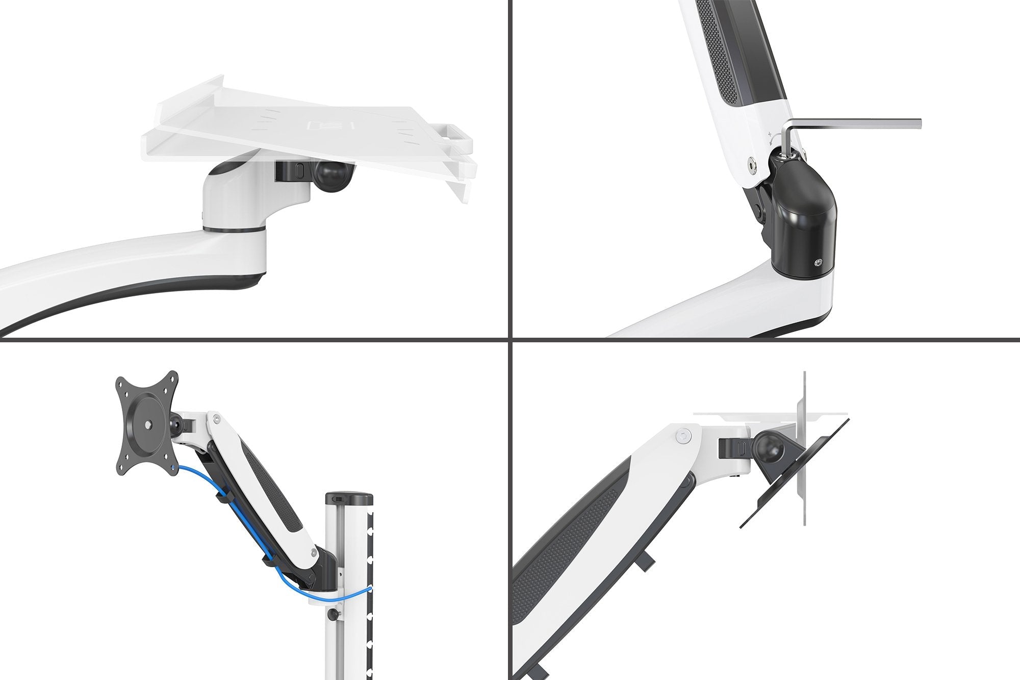 EAN 4016032486398 - Digitus DA-90451 soporte y montura para estación de trabajo/PC todo en uno 8 kg Negro, Blanco 81,3 cm (32 imagen 2