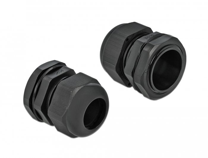 Delock Cableverschraubung Pg25 10 Stück Schwarz