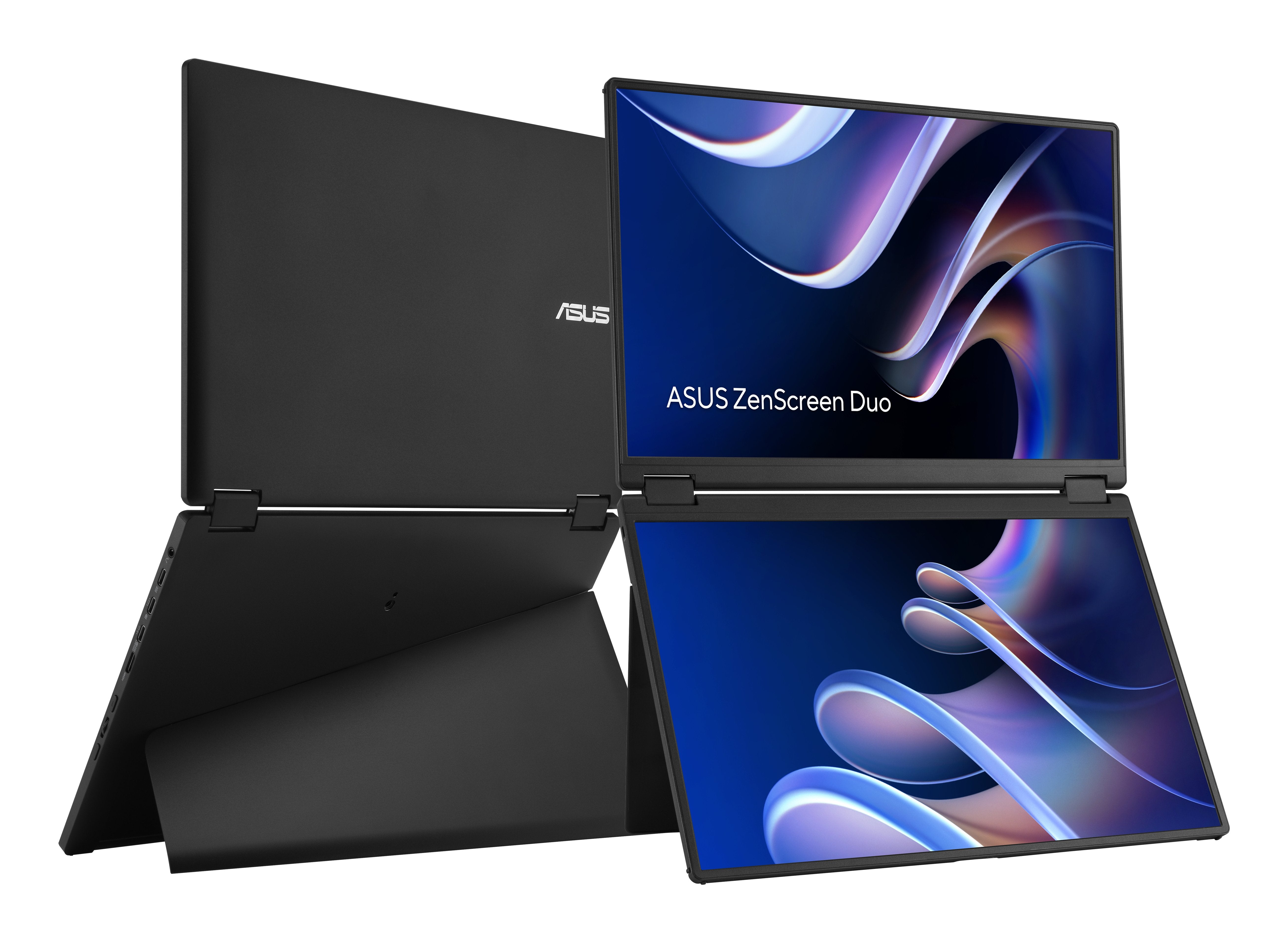 Asus Zenscreen Duo Mb14fcd (71 Cm (14 Zoll), Negro, 2xwuxga, 360 Grad Faltbar, Dual 14" Usb-C, Mini-Hdmi) 90lm0cz1-B01n71