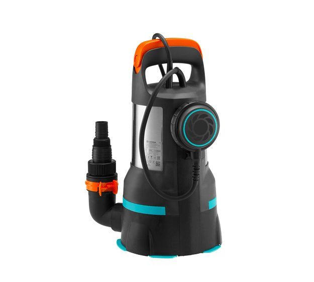 Bomba Gardena Clear/Dirty Water Pump 15000 550 W 0,7 Bar 15000 L/H, Presión E Inmersión Negro/Acero Fino, 550 W, Corriente Alterna, 0,7 Bar, 15000 L/H, Ipx8, Negro