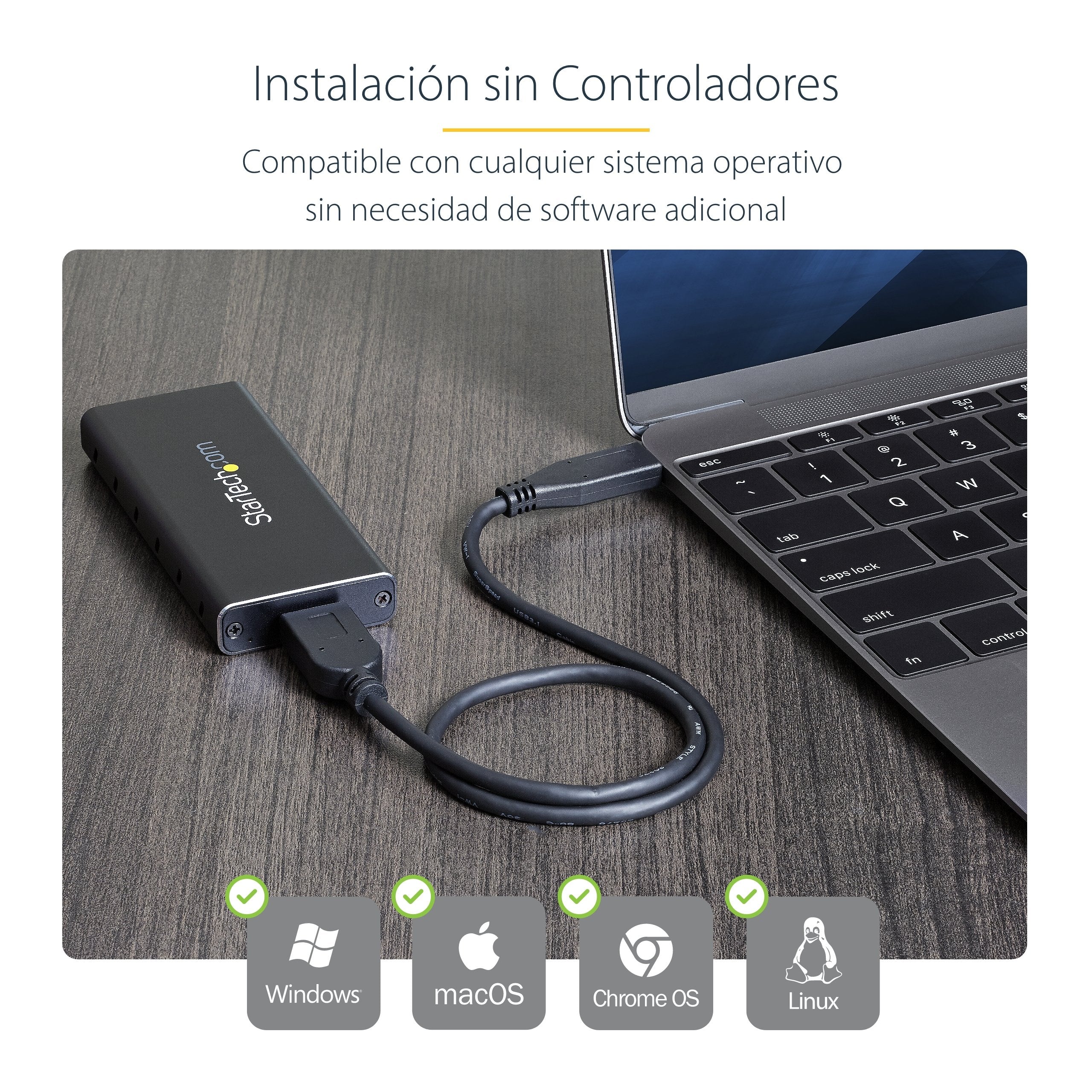 EAN 0065030864435 - StarTech.com SM21BMU31C3 caja para disco duro externo Caja externa para unidad de estado sólido (SSD) Neg imagen 9