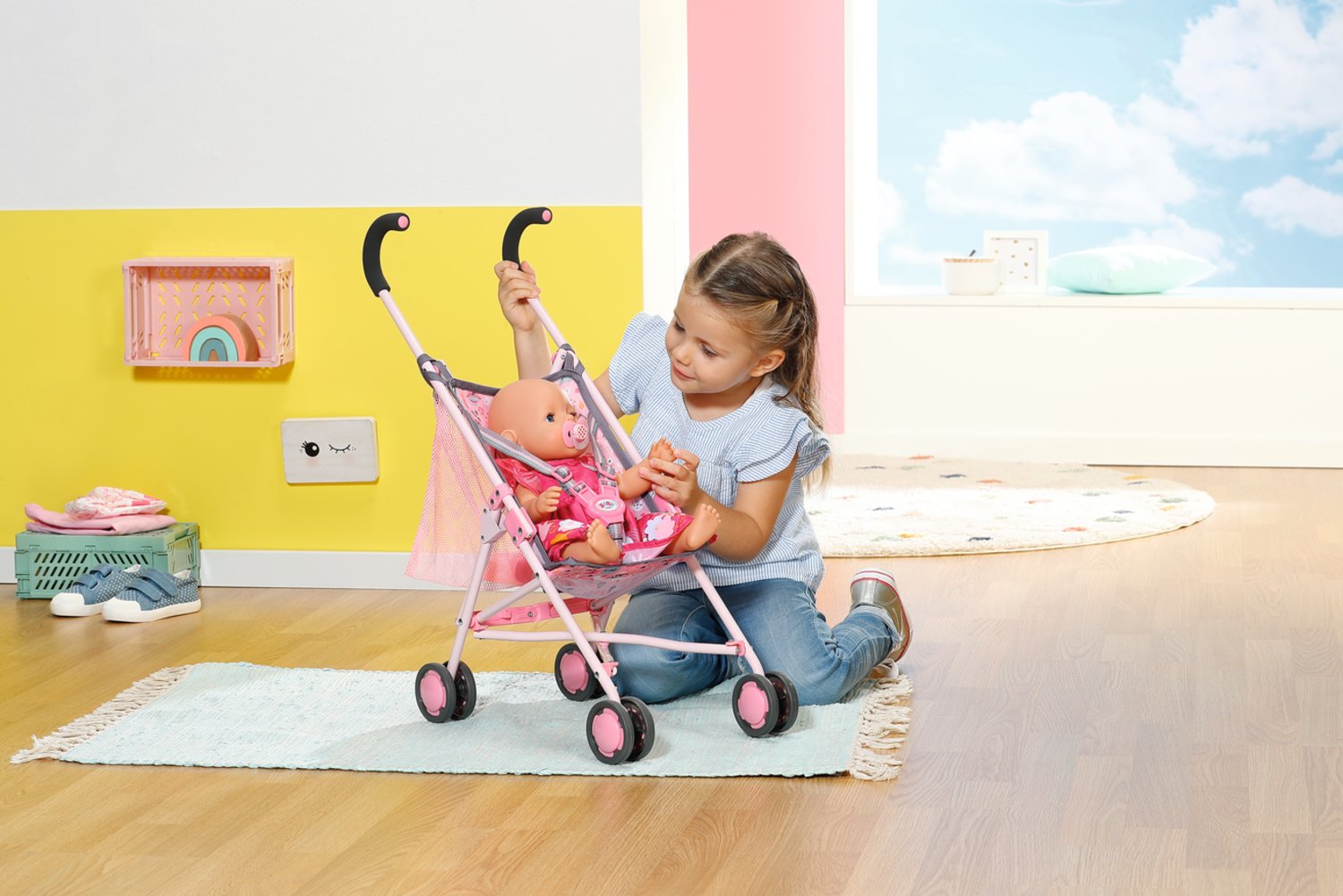 Zapf Creation Baby Born Stroller With Bag Cochecito Para Muñecas 832547