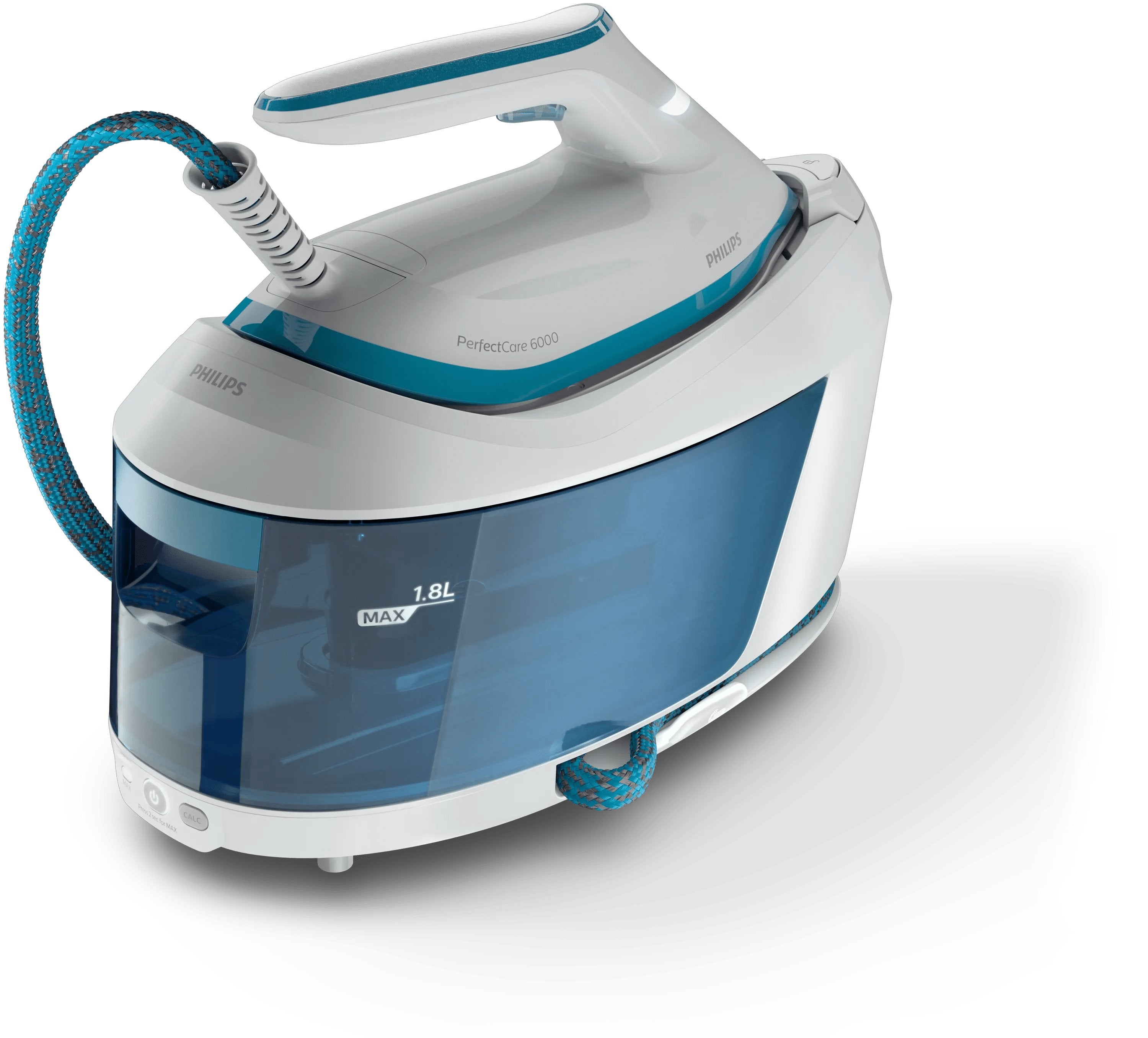 EAN 8720389015274 - Philips PSG6022/20 estación plancha al vapor 2400 W 1,8 L Suela SteamGlide Plus Azul, Blanco imagen 1