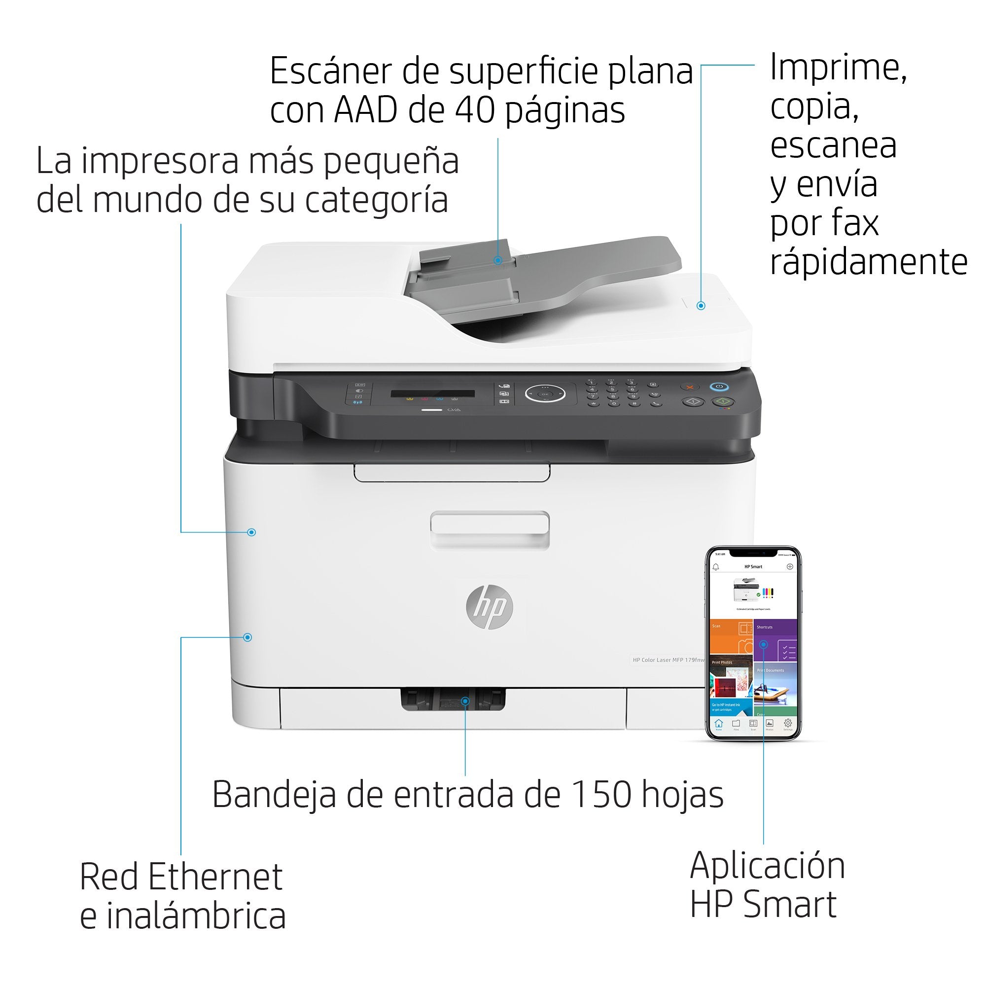 EAN 0193015507326 - HP Color Laser MFP 179fnw 600 x 600 DPI A4 Wifi imagen 4