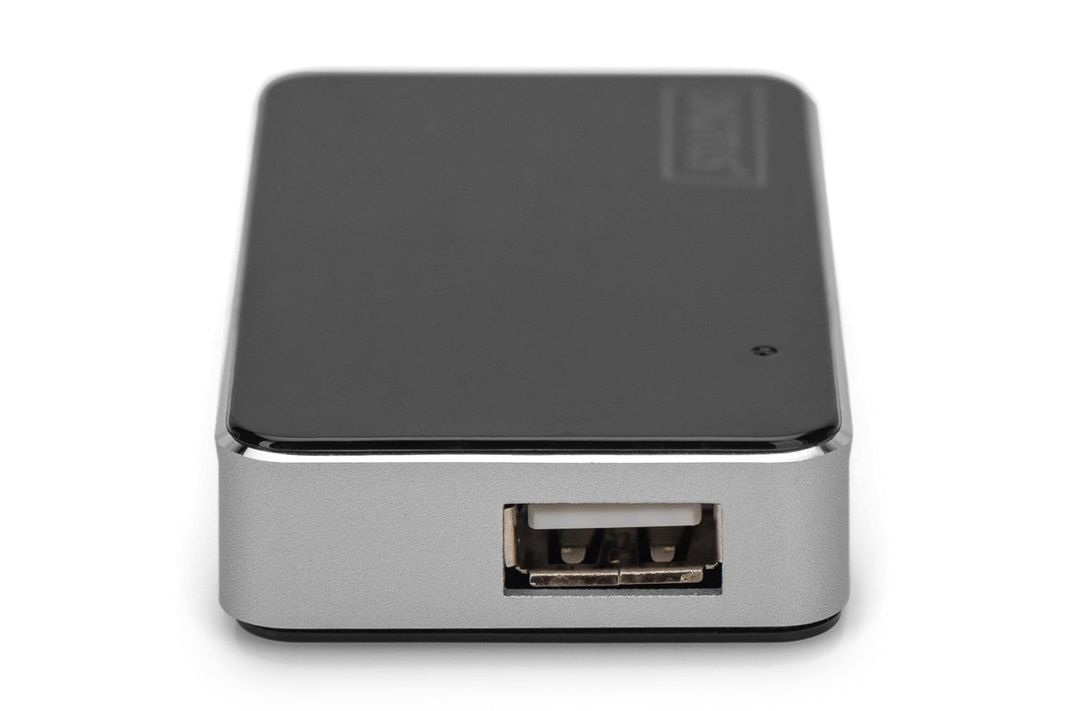 EAN 4016032306535 - Digitus DA-70220 hub de interfaz USB 2.0 Mini-B 480 Mbit/s Negro, Plata imagen 4