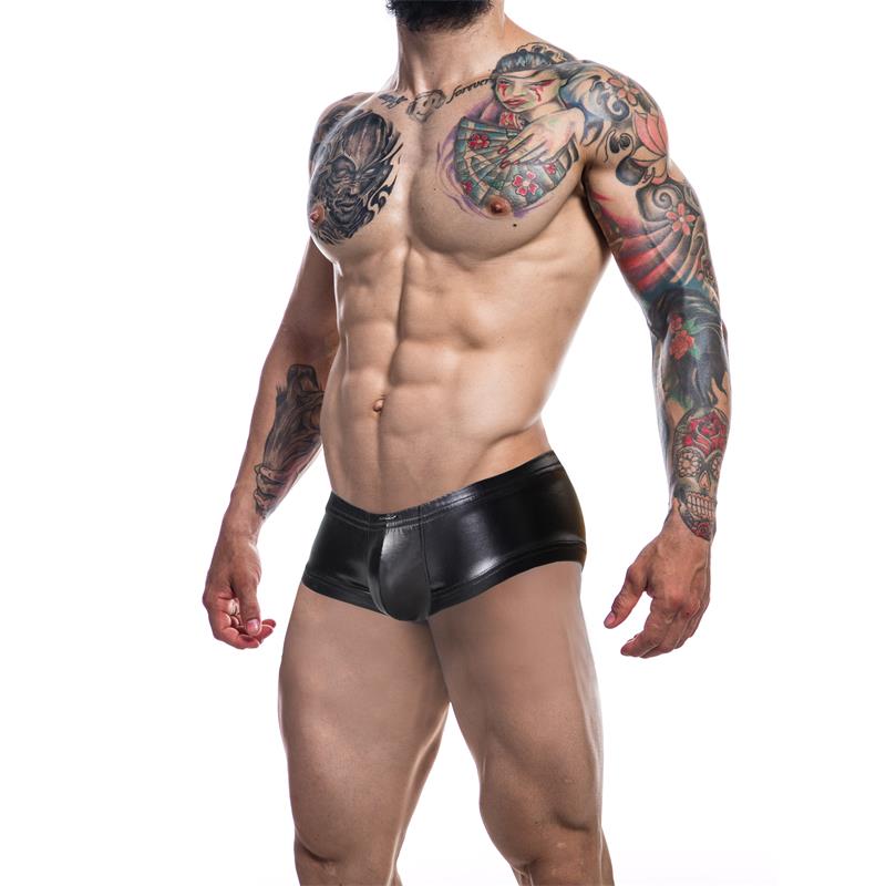 Cut4men - Booty Shorts Negro Cuero S