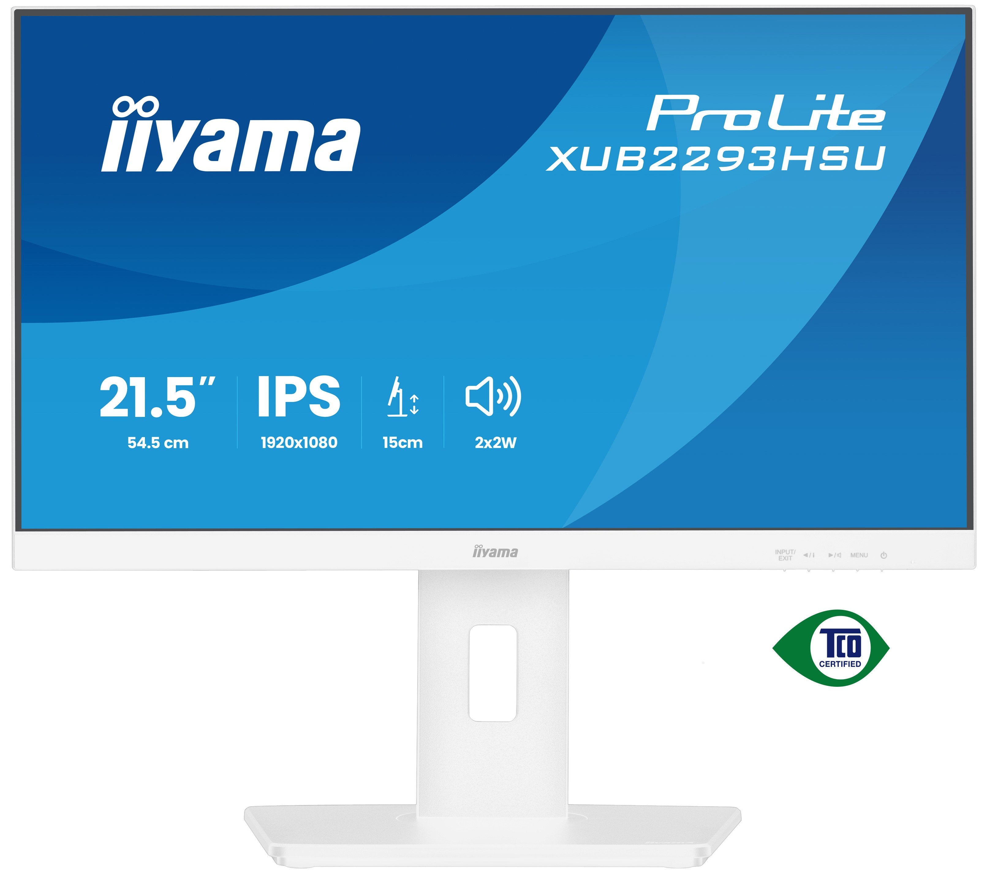 Iiyama 54.5cm (21,5") Xub2293hsu-W7 16:9 Hdmi+Dp+2xusb