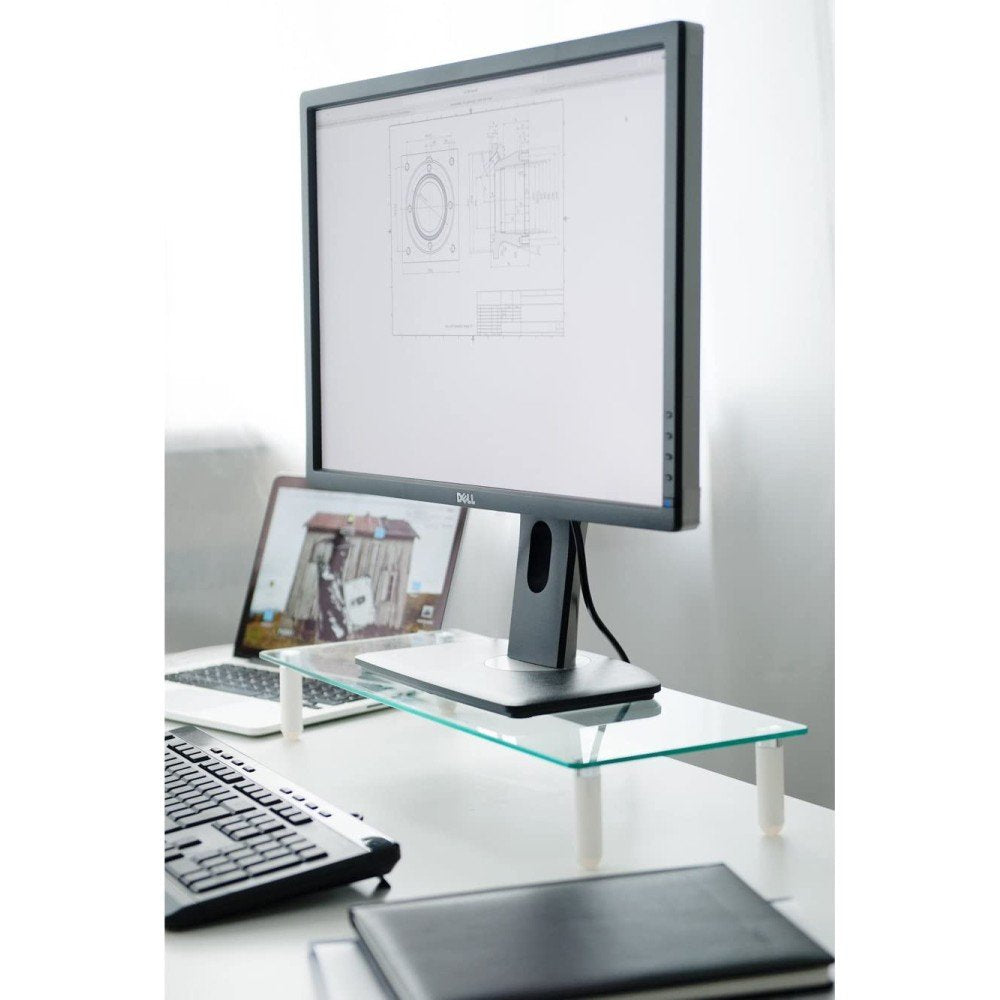 Techly Ica-Ms 461 Soporte De Mesa Para Pantalla Plana 81,3 Cm (32") Independiente Transparente, Blanco