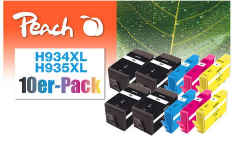 Peach 0f319838 Cartucho De Tinta Negro, Cian, Magenta, Amarillo 10 Pieza(S)