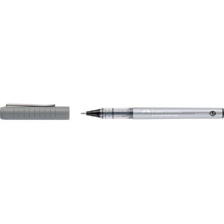 Faber-Castell Roller Free Ink Boligrafo De Tinta Liquida - Punta Conica 0,7mm - Ancho De Linea Fino - Clip De Metal - Color Negro