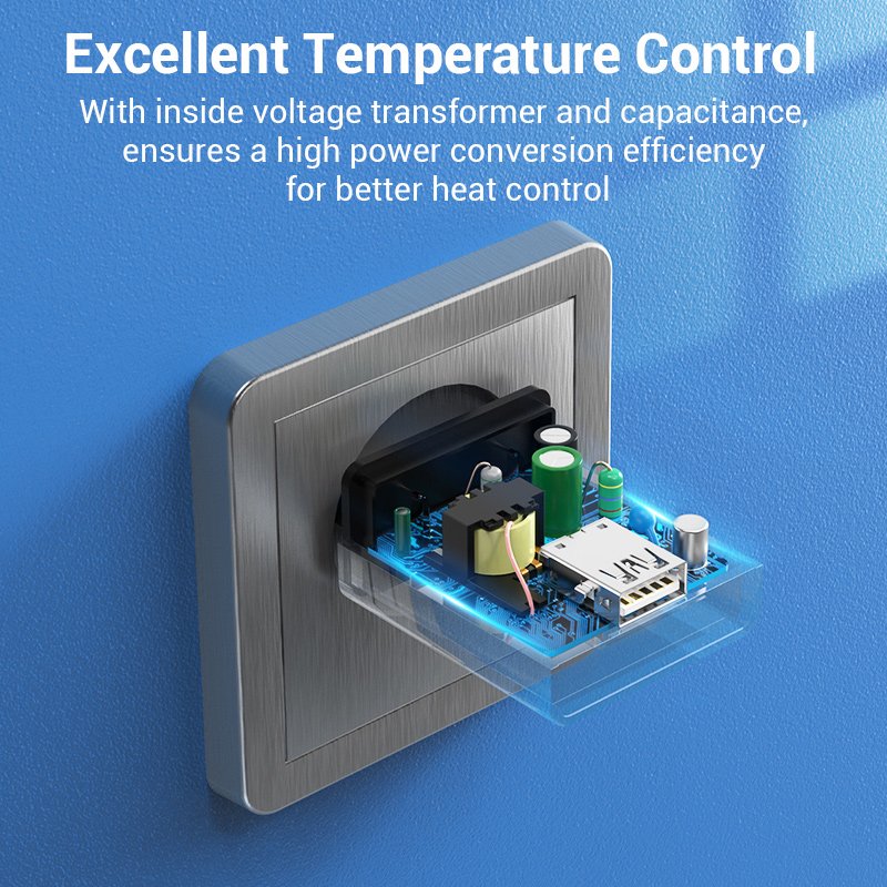 EAN 6922794755291 - Vention WML-CH07-EU-B cargador de dispositivo móvil Universal Negro Corriente alterna Interior imagen 5