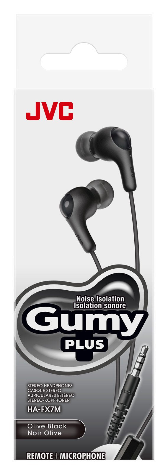 Gumy Plus Ha-Fx7m In Ear With Mic + Remote Headphones Black
