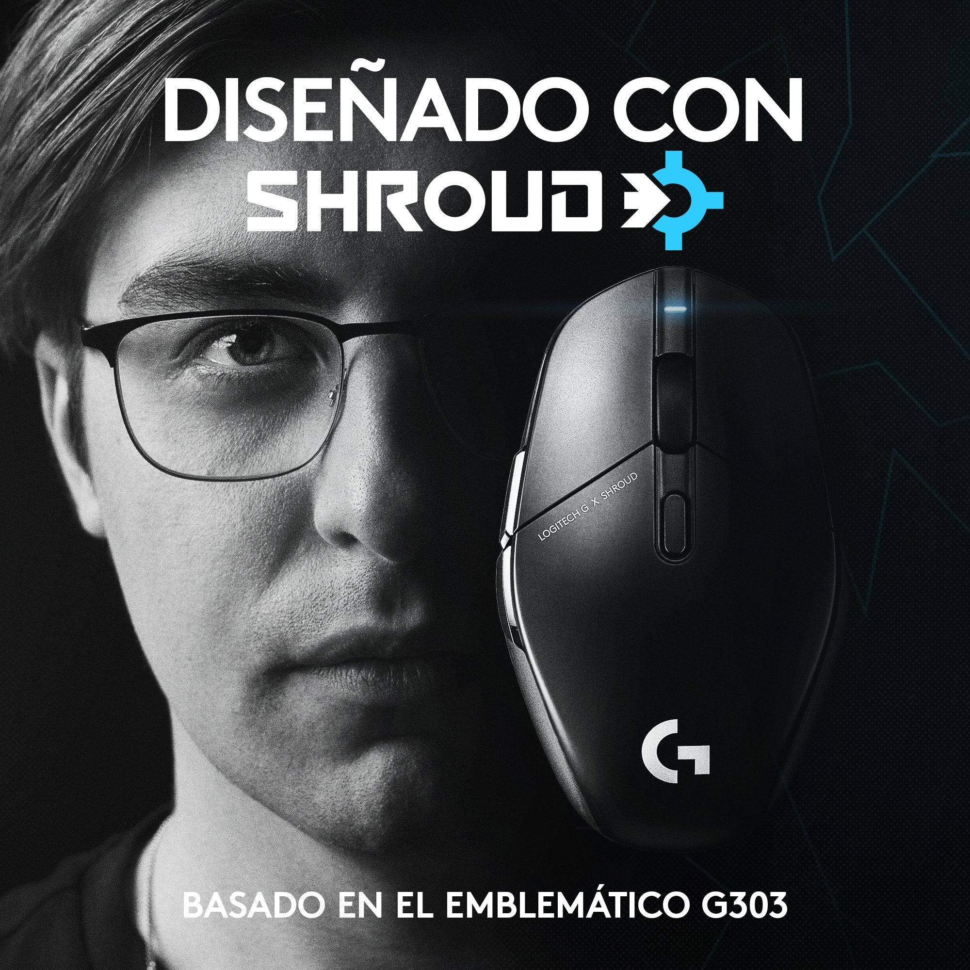 Logitech G G303 Shroud Edition Ratón Juego Mano Derecha Rf Wireless + Bluetooth Óptico 25600 Dpi