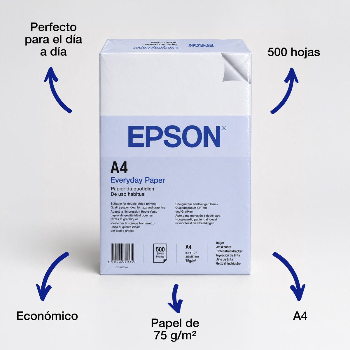 Epson Blanco Intenso - A4 (210 X 297 Mm) - 75 G/M²