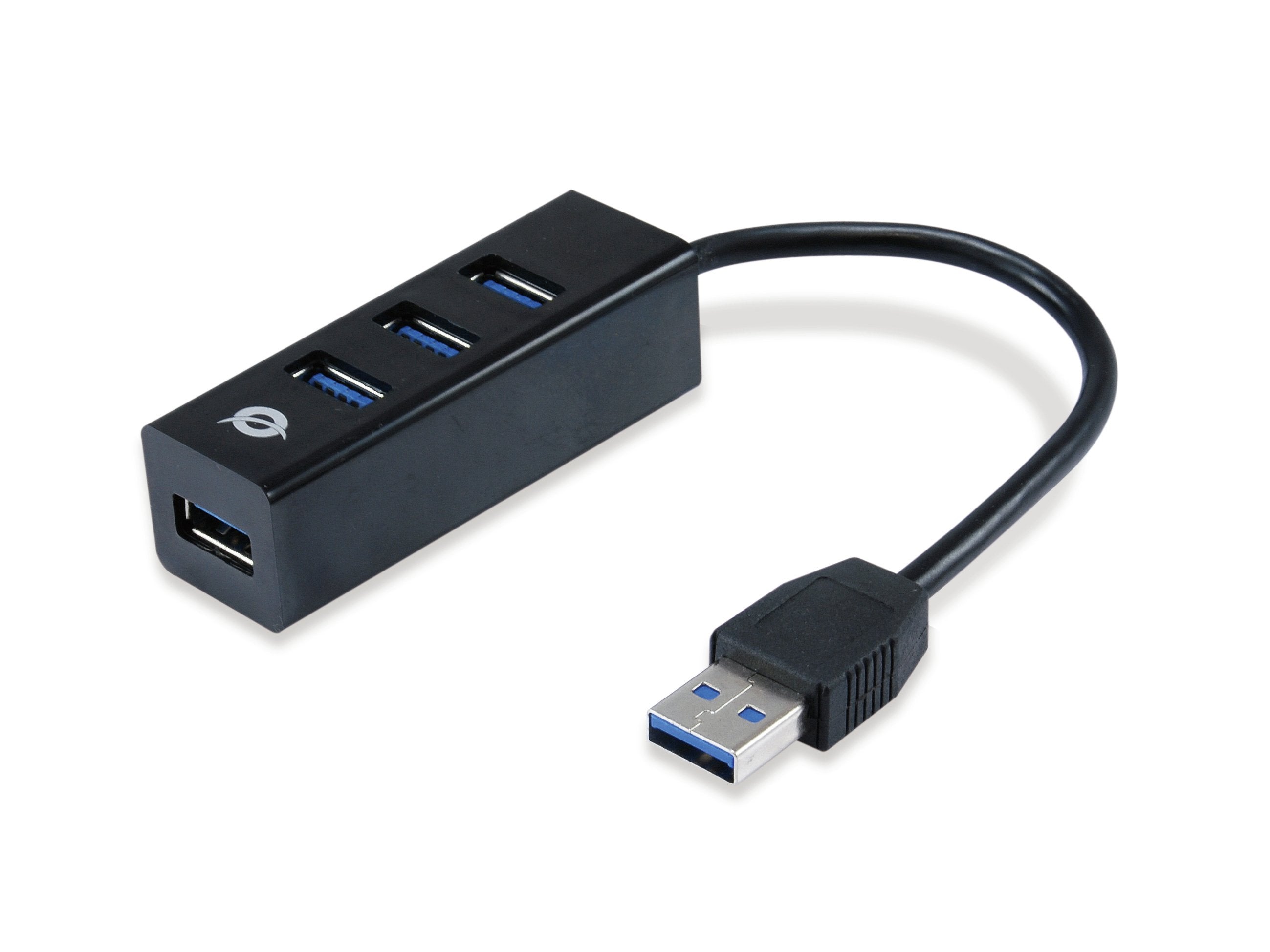 Hub Usb 3.0 Conceptronic Hubbies04b 4 Puertos Usb 3.0 Color Negro Y Adaptador A Usb-C