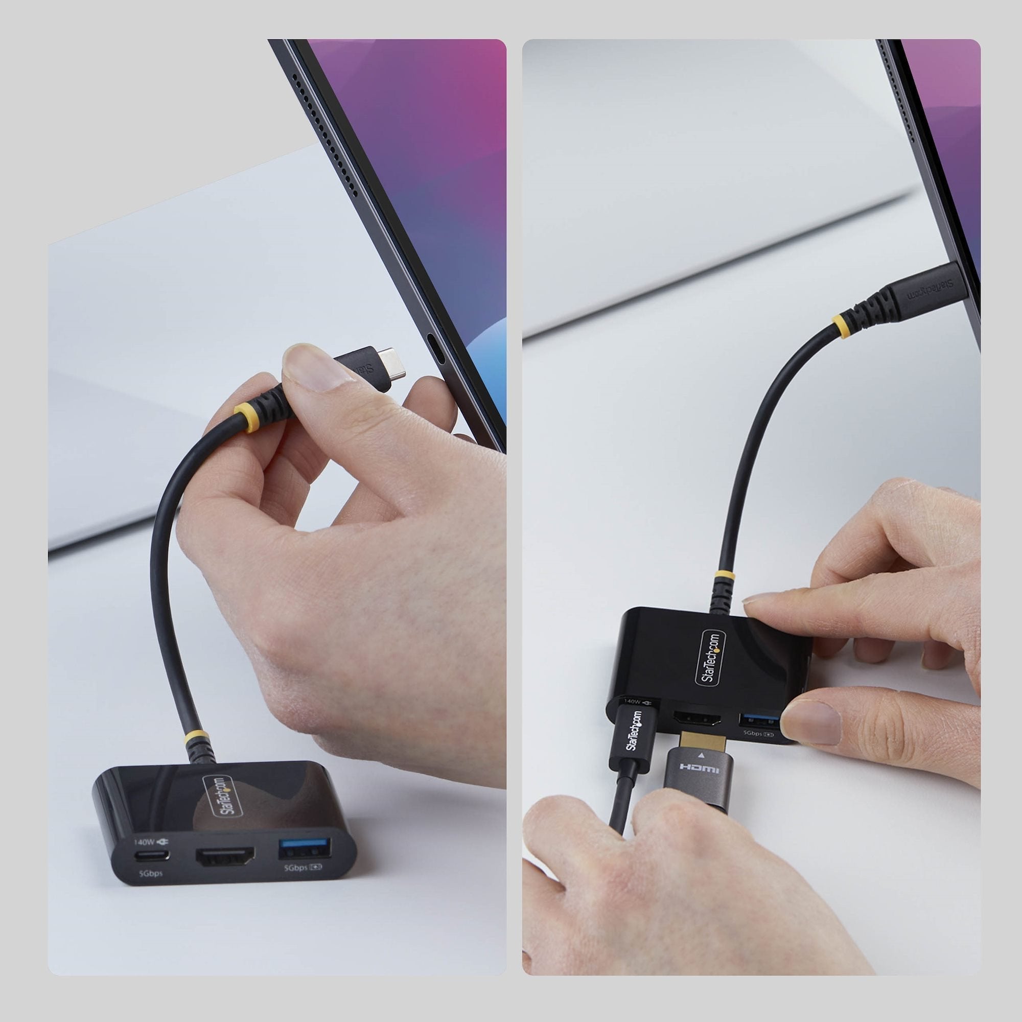 Dock Hub Multipuertos Usb-C A Hdmi - 140w - 4k60hz - Negro