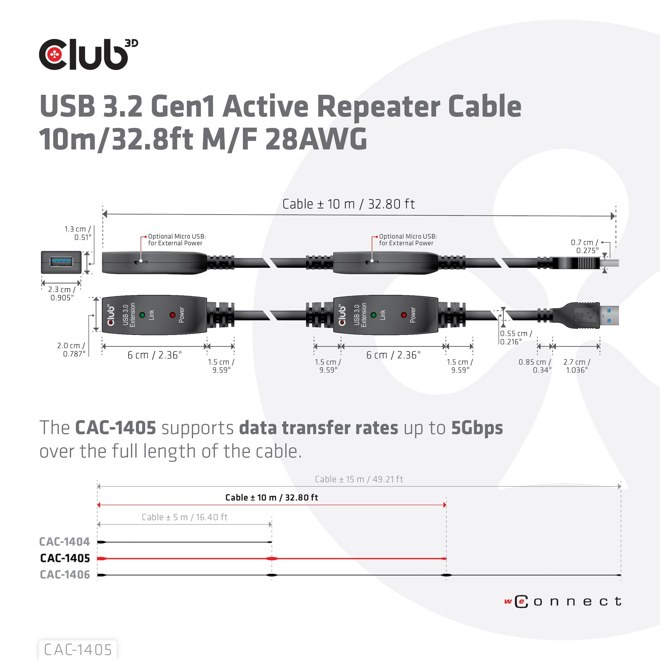 EAN 8719214471781 - CLUB3D CAC-1405 cable USB USB 3.2 Gen 2 (3.1 Gen 2) 10 m USB A Negro imagen 4