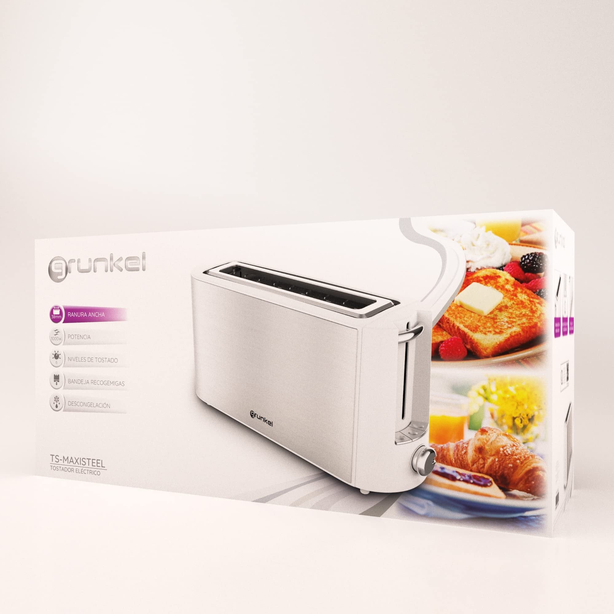 EAN 8426156017471 - Grunkel TS-MAXISTEEL tostadora 6 2 rebanada(s) 1000 W Acero inoxidable imagen 8