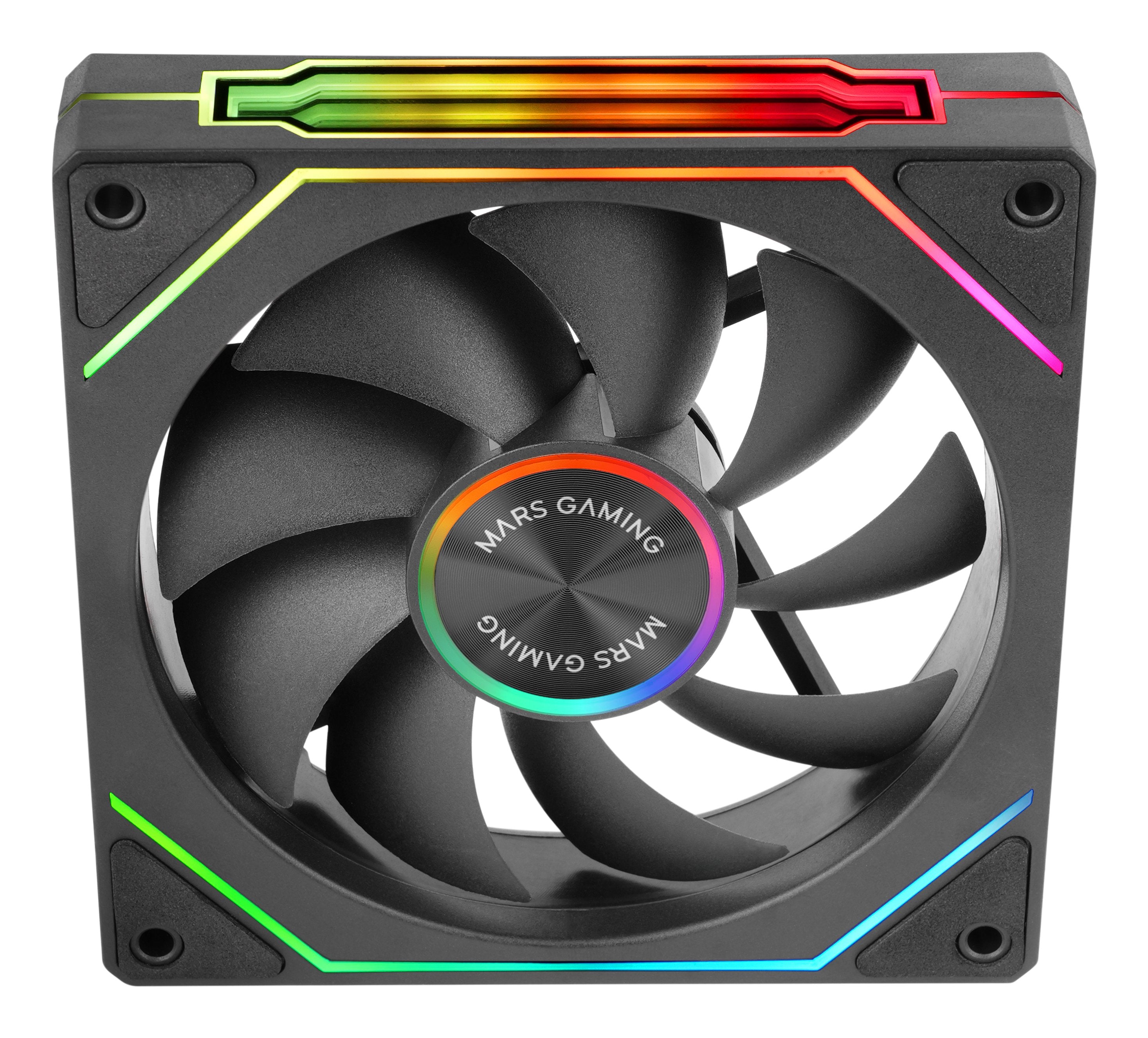 EAN 8435693111320 - Mars Gaming MF-LINKFINITYKIT2 Carcasa del ordenador Ventilador 12 cm Negro 3 pieza(s) imagen 7