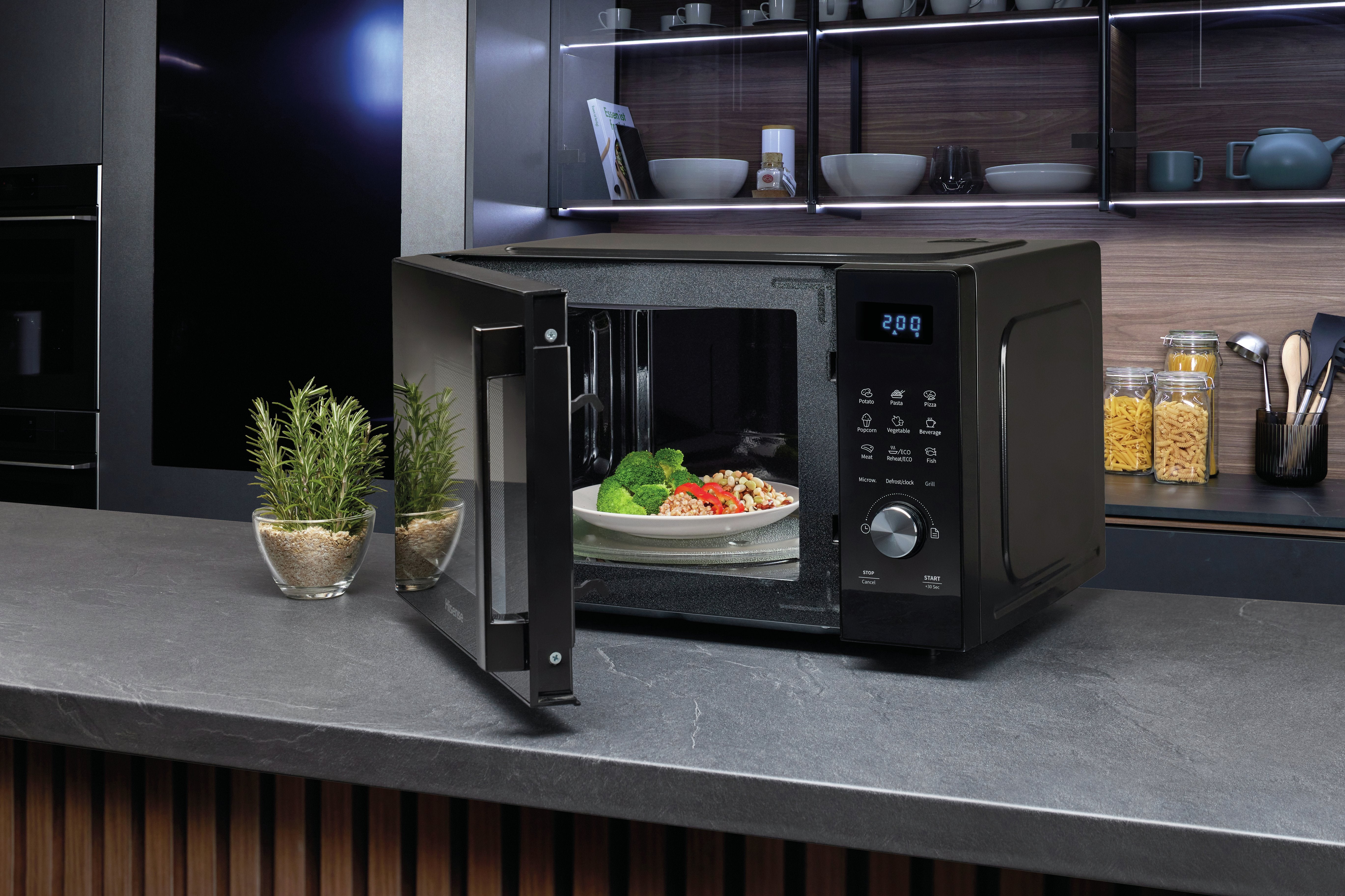 Hisense Forno A Microonde +Grill H23mobsd1hg 23l 800w Black