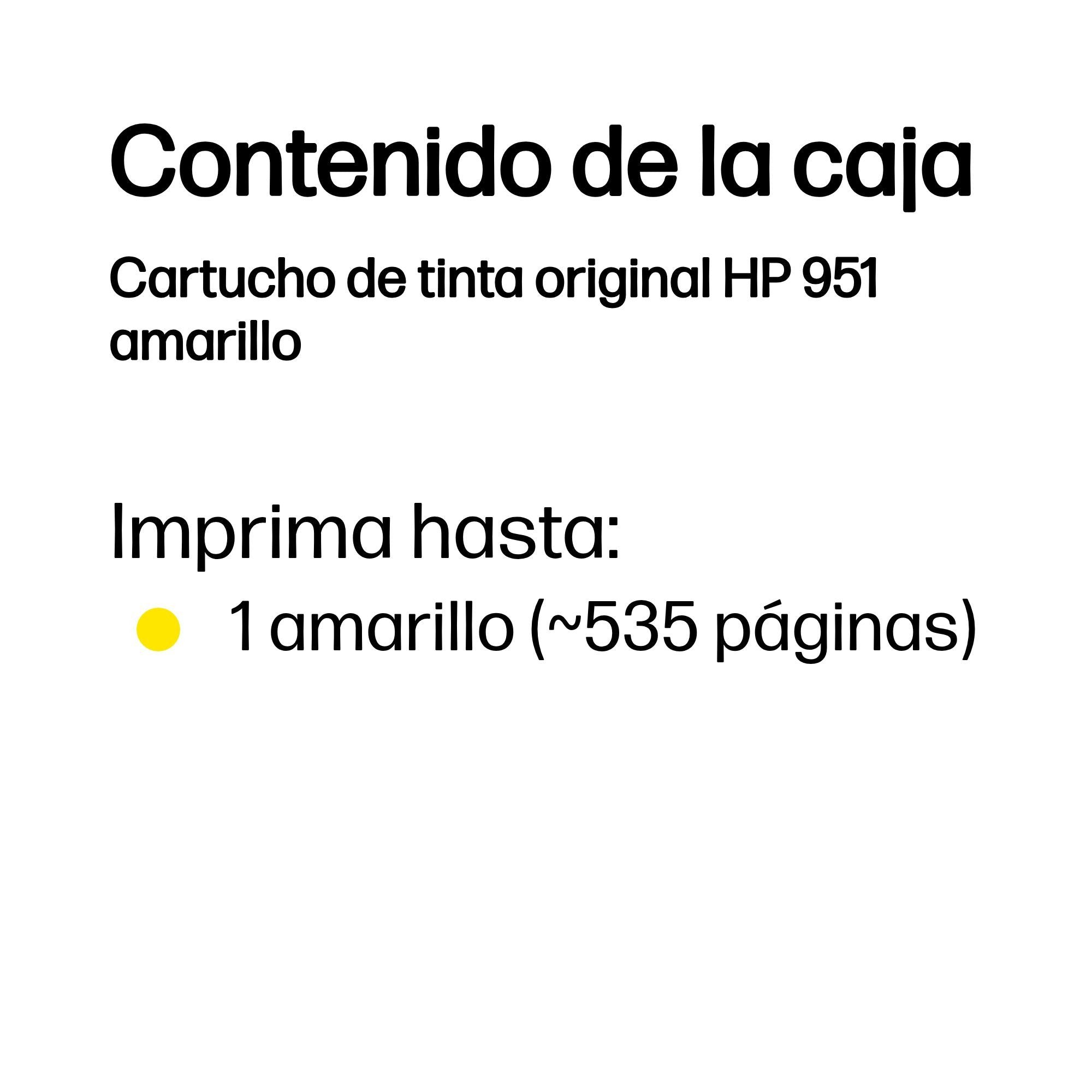 EAN 5712505494967 - HP 951 Yellow Original Ink Cartridge cartucho de tinta 1 pieza(s) Rendimiento estándar imagen 3
