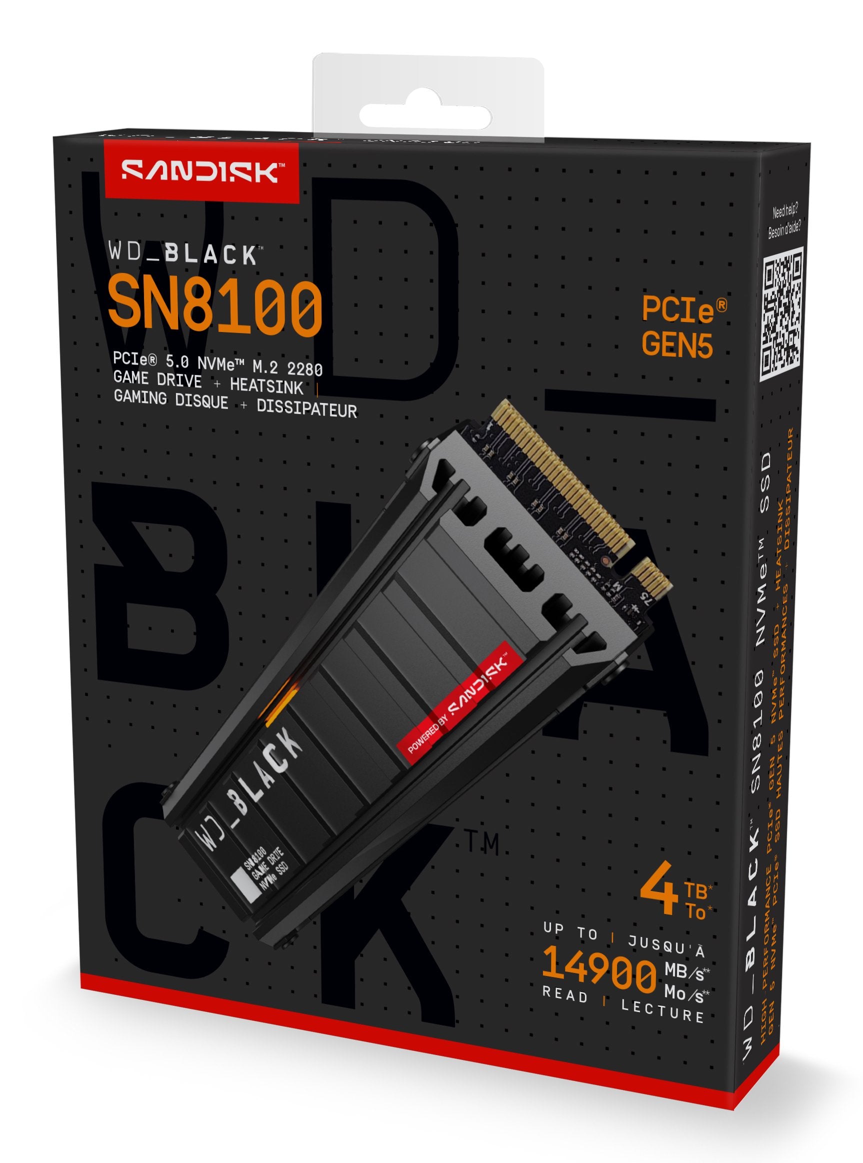 EAN 0619659220938 - SanDisk Black WD_BLACK SN8100 NVMe 4 TB M.2 PCI Express 5.0 TLC 3D NAND imagen 7
