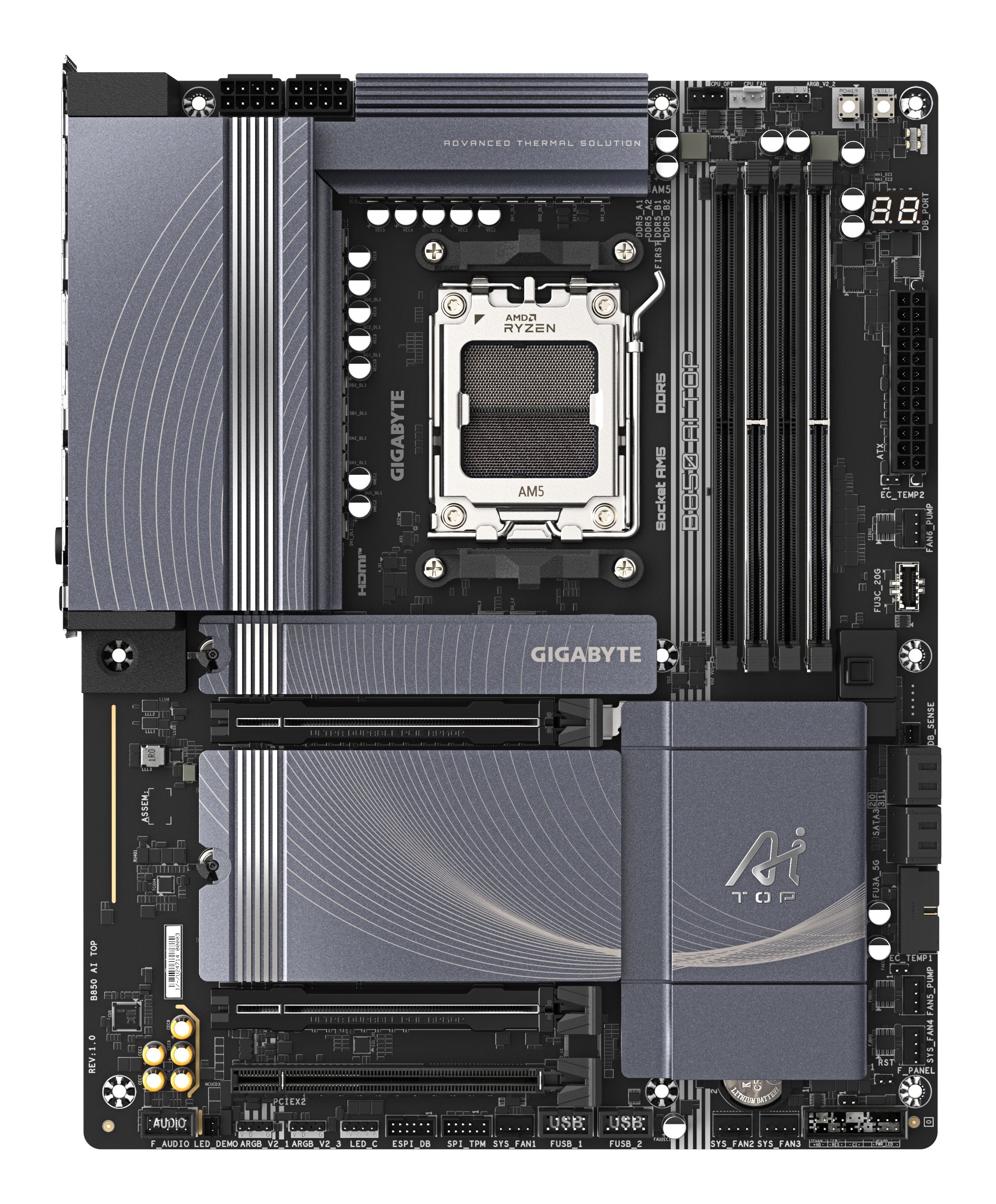 EAN 4719331866570 - GIGABYTE B850 AI TOP placa base AMD B850 Zócalo AM5 ATX imagen 2