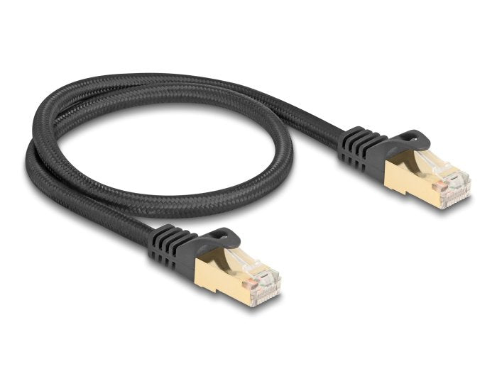 Delock 80316 Rj45 Cable De Red Trenzado Cat.6a S/Ftp 0.50m Negro