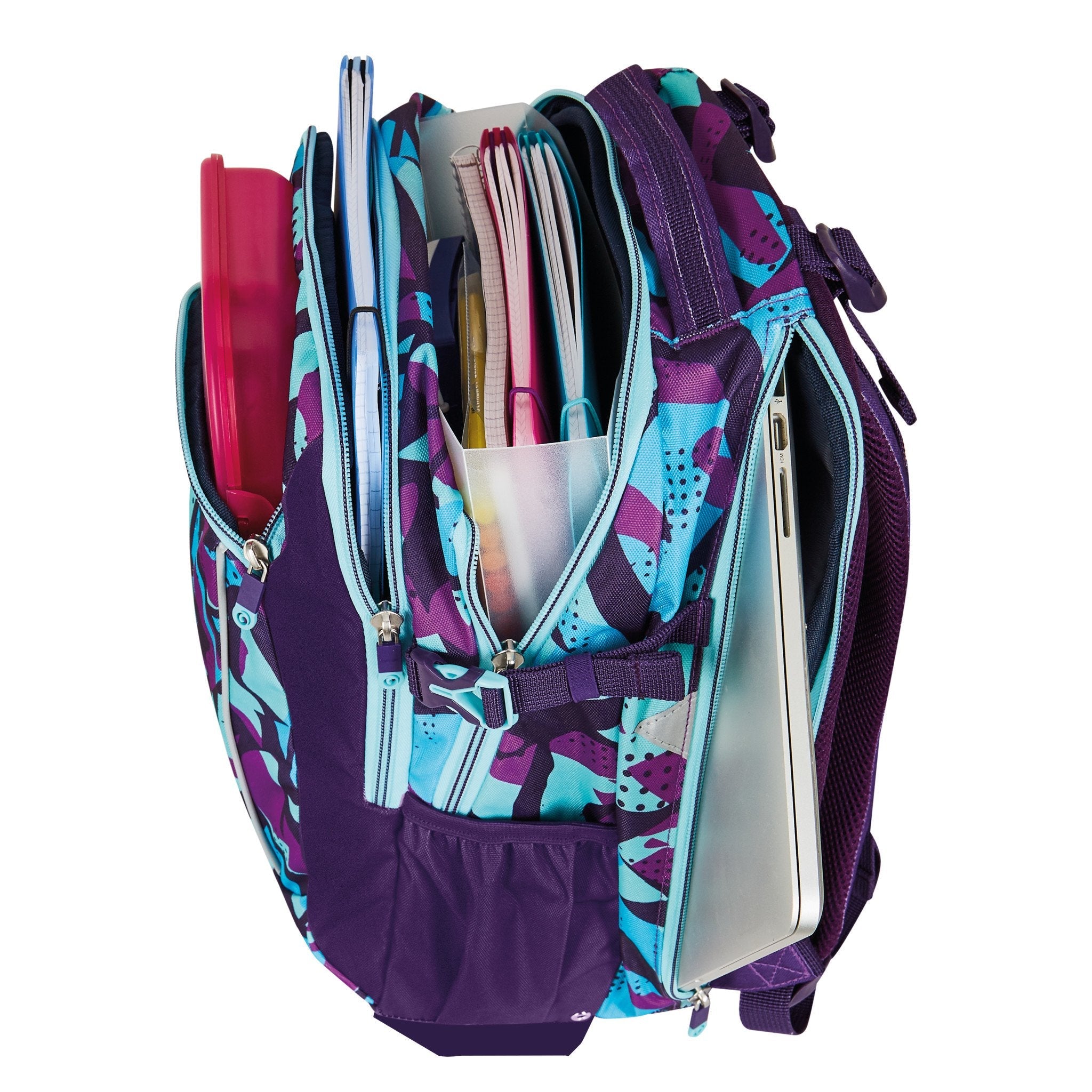 Herlitz Ultimate Camopurple Mochila Escolar Azul, Púrpura Poliéster