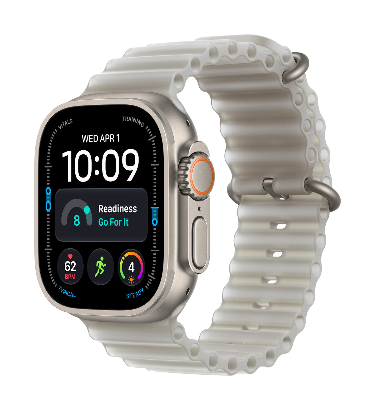 Apple Watch Ultra 4 (2026) Gps + Cellular 5g 49mm Natural Titanium Case With Translucent Grey Ocean Band Eu Mjad4