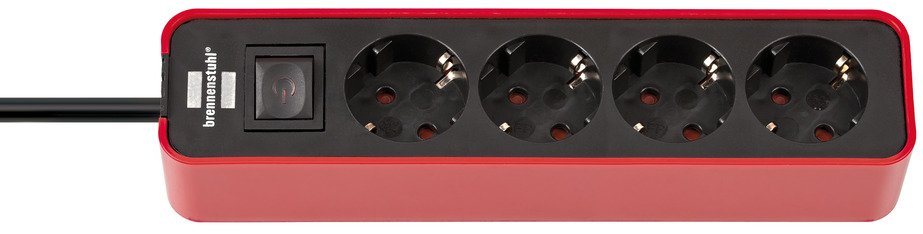EAN 4007123643189 - Brennenstuhl 1153240070 base múltiple 1,5 m 4 salidas AC Interior Negro, Rojo imagen 1