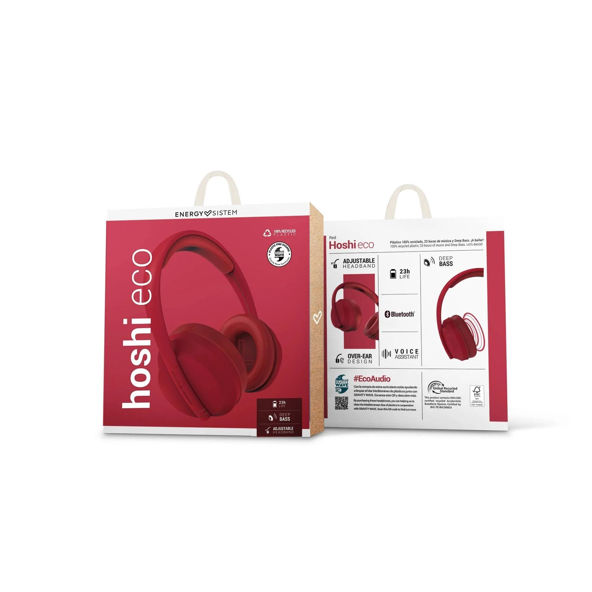 Energy Sistem Auriculares Bluetooth Hoshi Eco Red