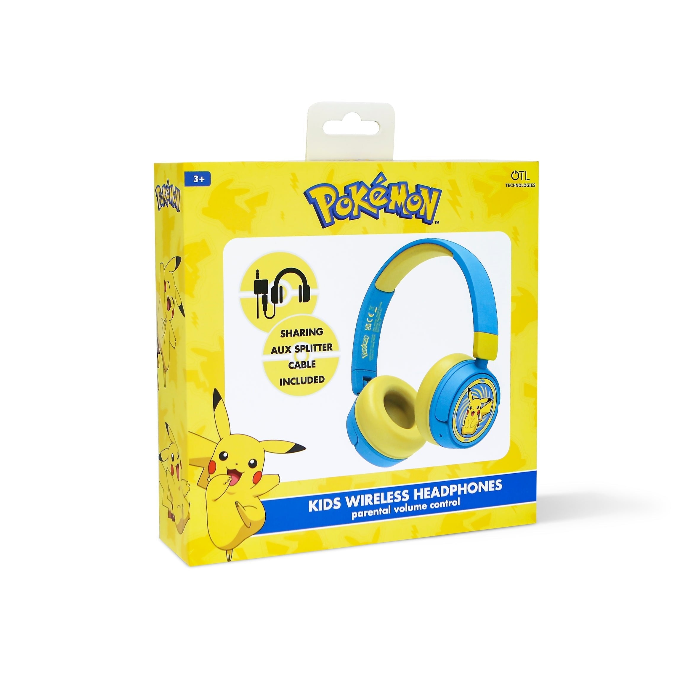 Auriculares Inalambricos Infantiles Pikachu Pokemon