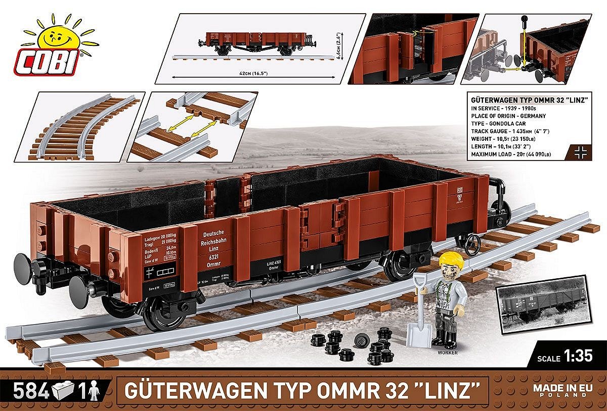 Cobi Güterwagen Typ Ommr 32 Linz, Juguete De Construcción Cobi-6285