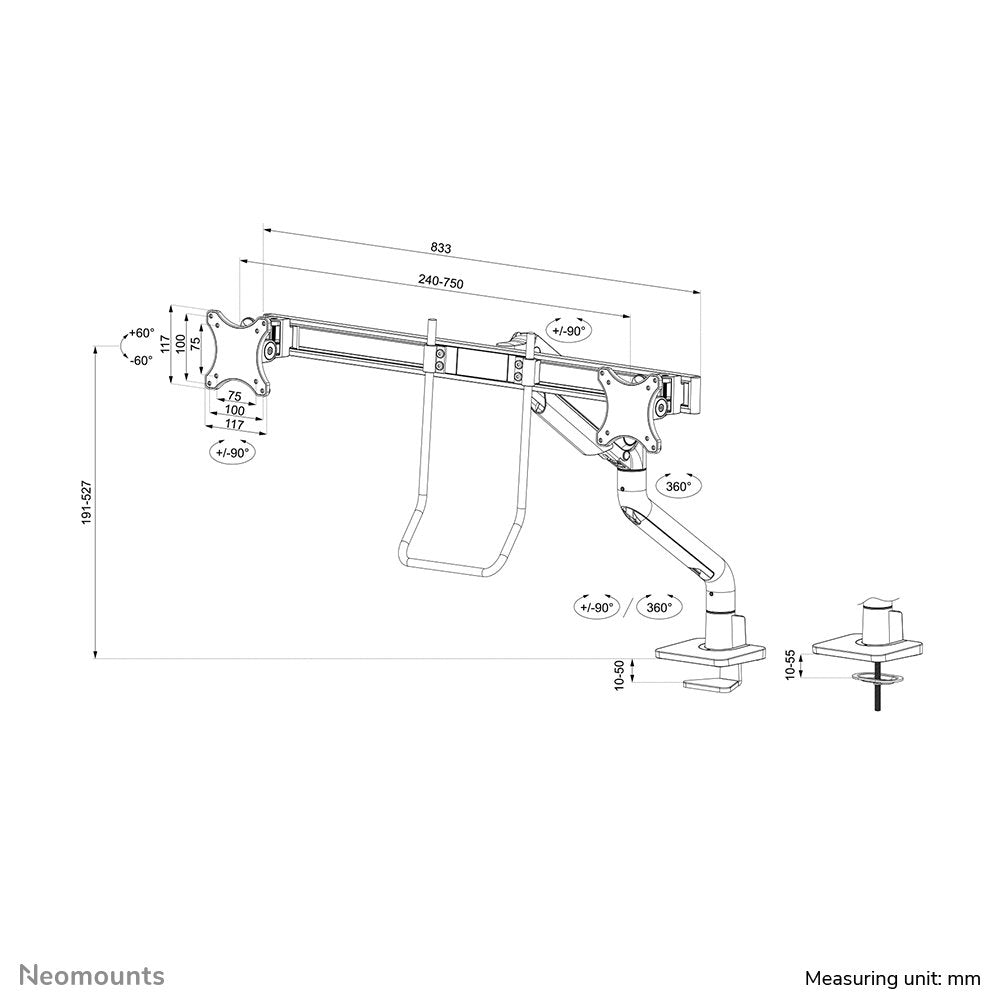EAN 8717371441579 - Neomounts DS75S-950BL2 soporte para monitor 81,3 cm (32") Escritorio Negro imagen 20