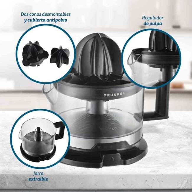 EAN 8426156017235 - Grunkel XP-545NG prensa de cítricos eléctricos 40 W Negro imagen 6