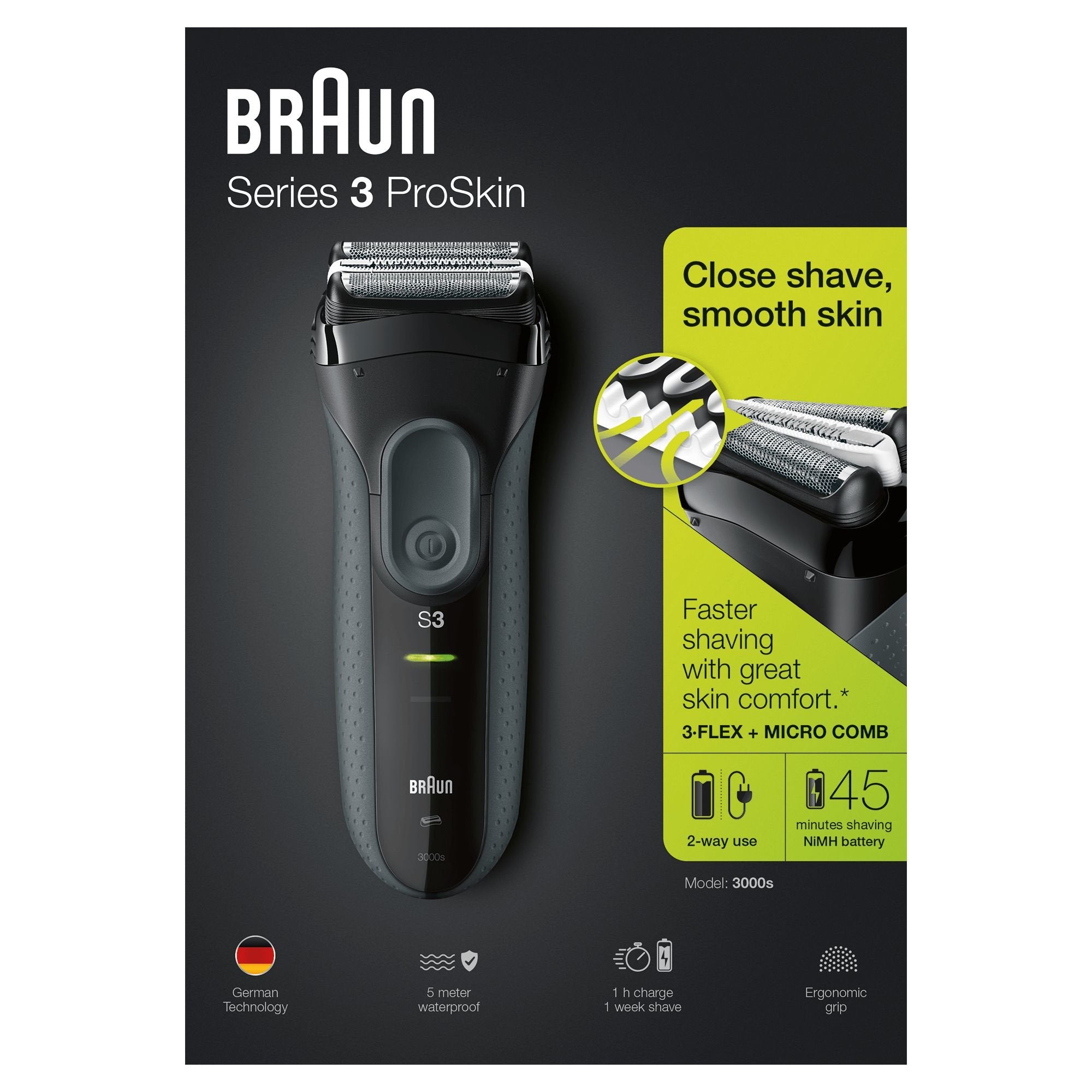 Braun 4210201124481, Máquina De Afeitar Negro